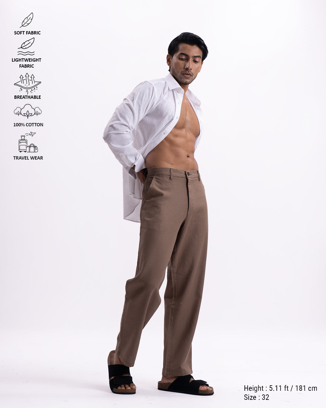 Holiday Airweave Relaxed Pants In Brown