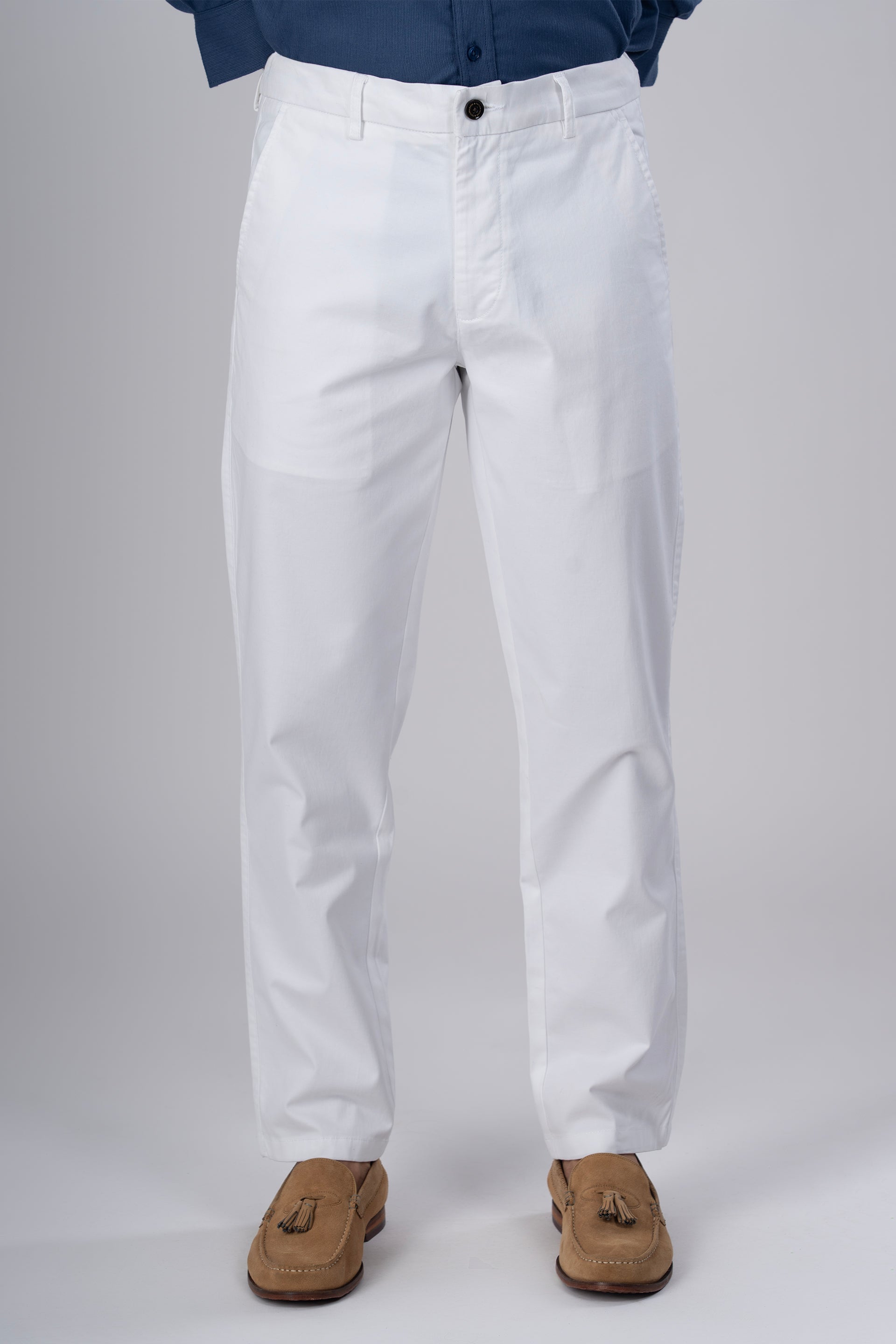 Premium Signature Tailored Chinos In White