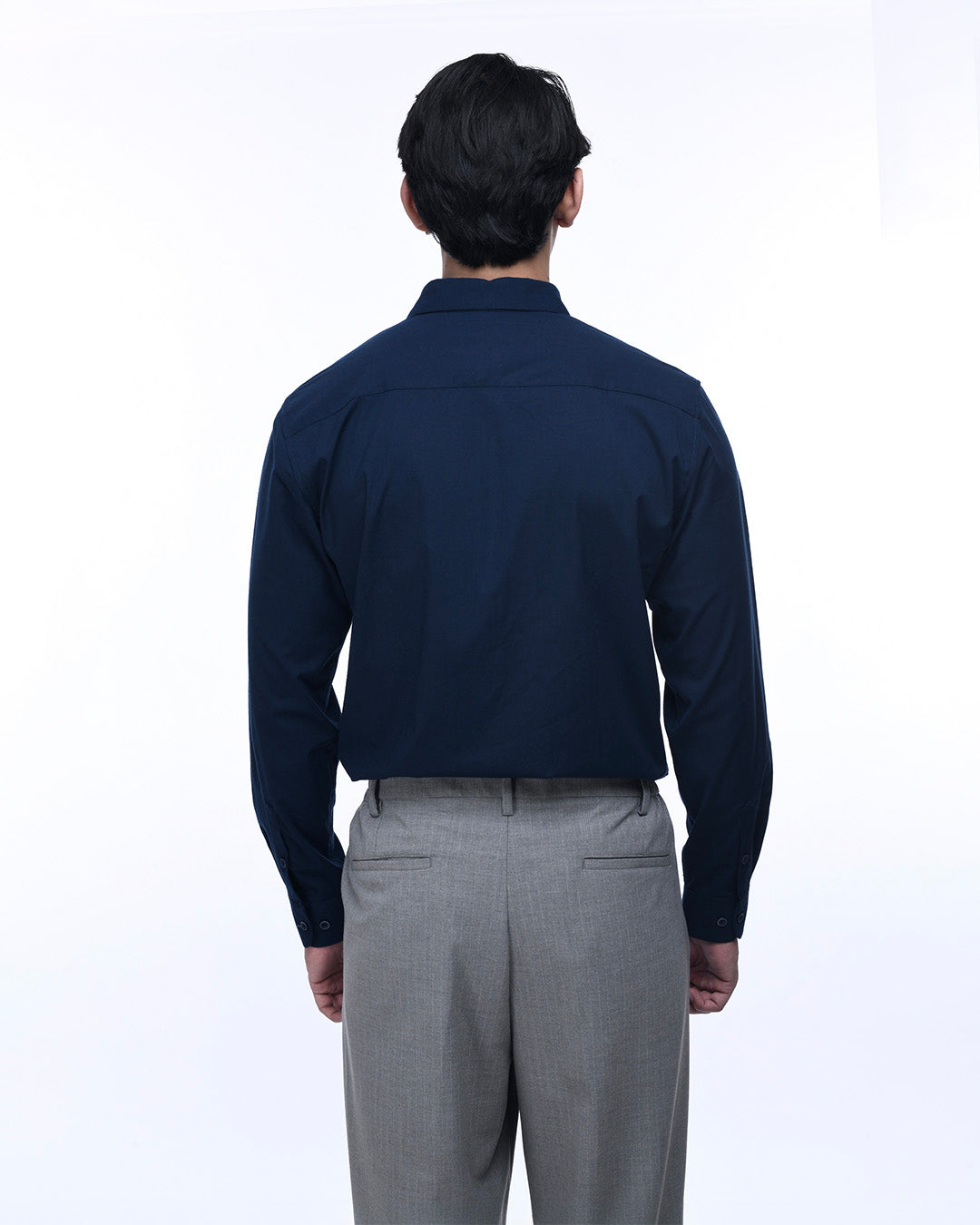 Easy Iron Office Stretch Shirt In Blue