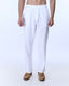 Raw Slub Relaxed Flexiwaist Pants In White