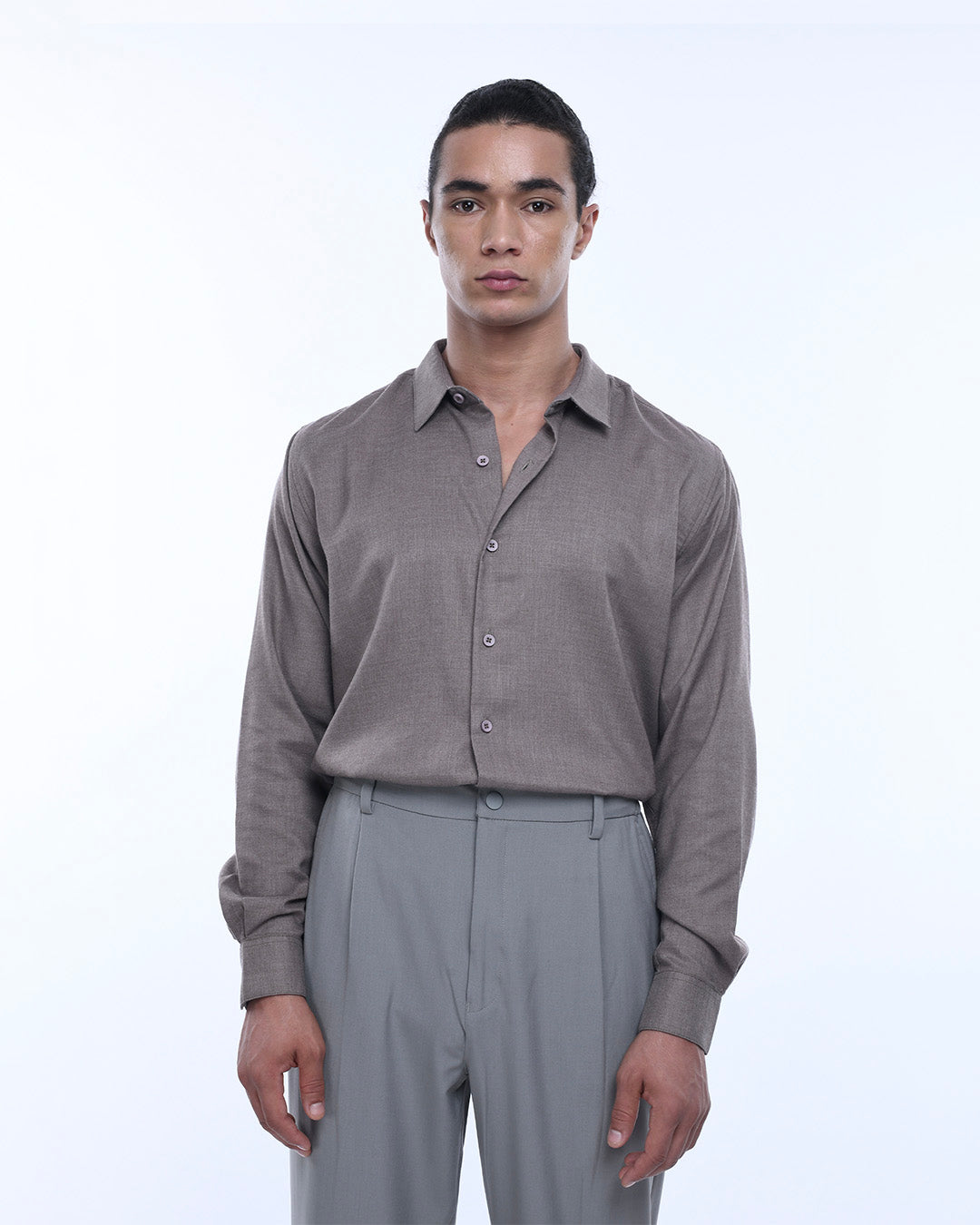 Royal Oxford Stretch Shirt In Beige