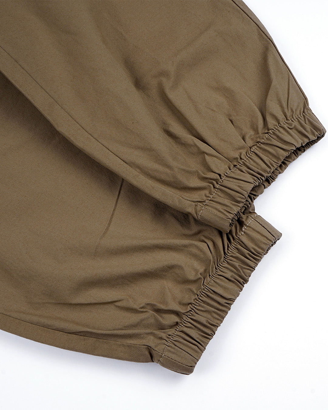 Relaxed Light Cotton Joggers In Khaki