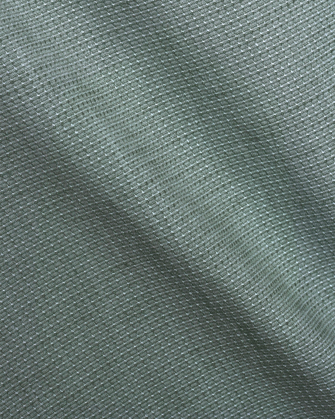 Easy Iron Textured Mandarin Shirt In Green