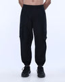 Relaxed Light Cotton Joggers In Black