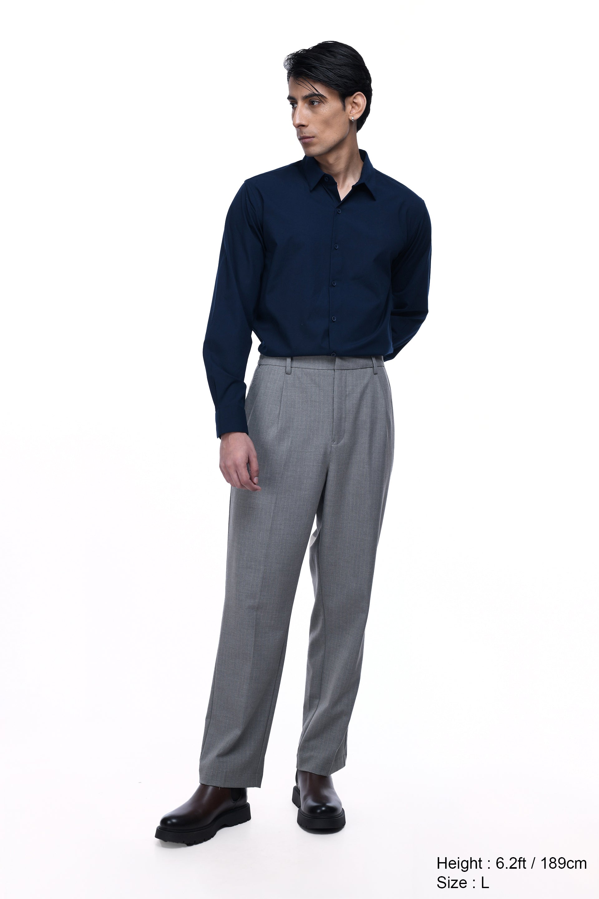 SOFT MIRACLE PINSTRIPED RELAXED PANTS