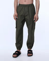Relaxed Light Cotton Joggers In Green