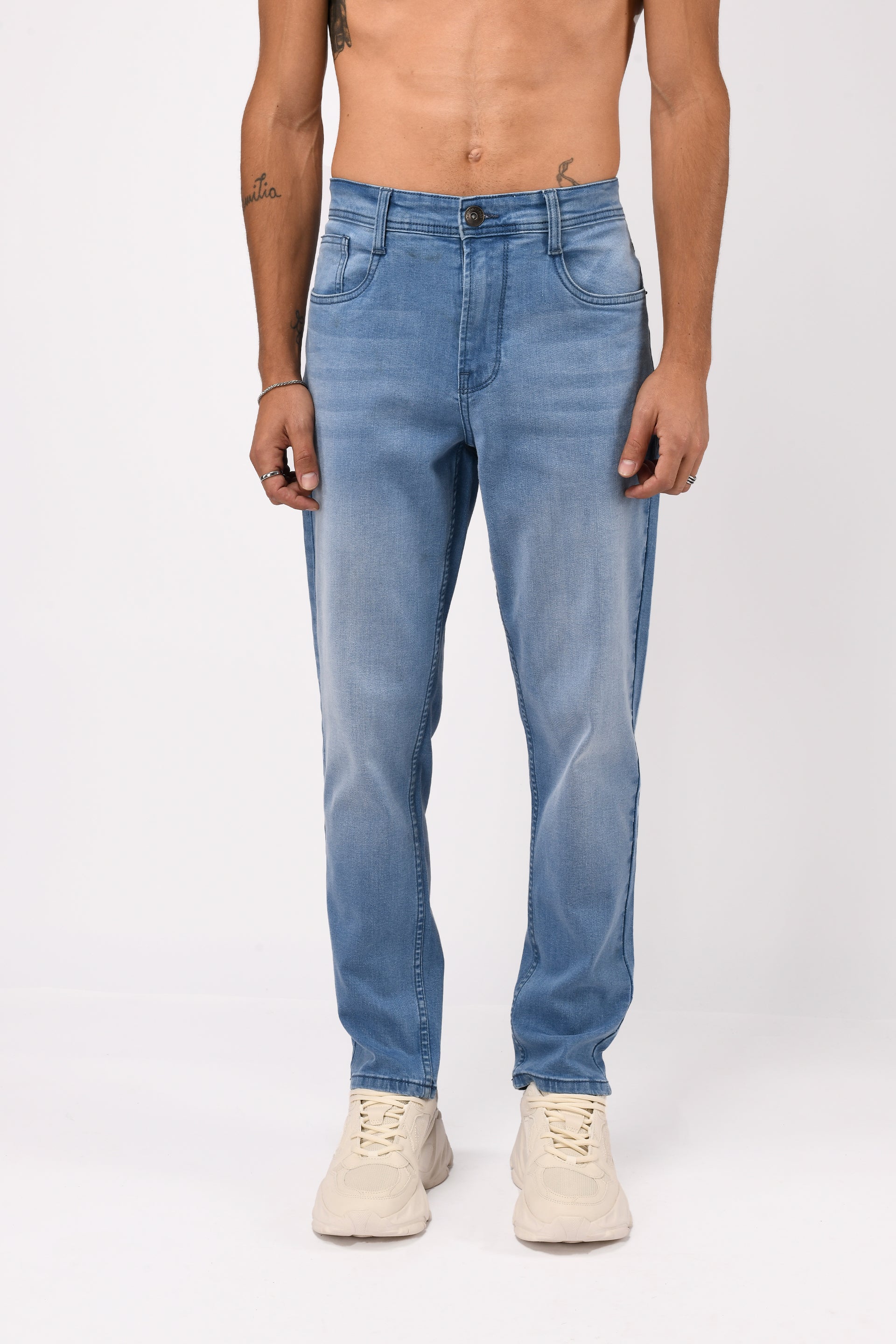 Men’s Classic Edge Tailored Denim Jeans in Blue – Sharp Tailored Fit by Tailoraedge
