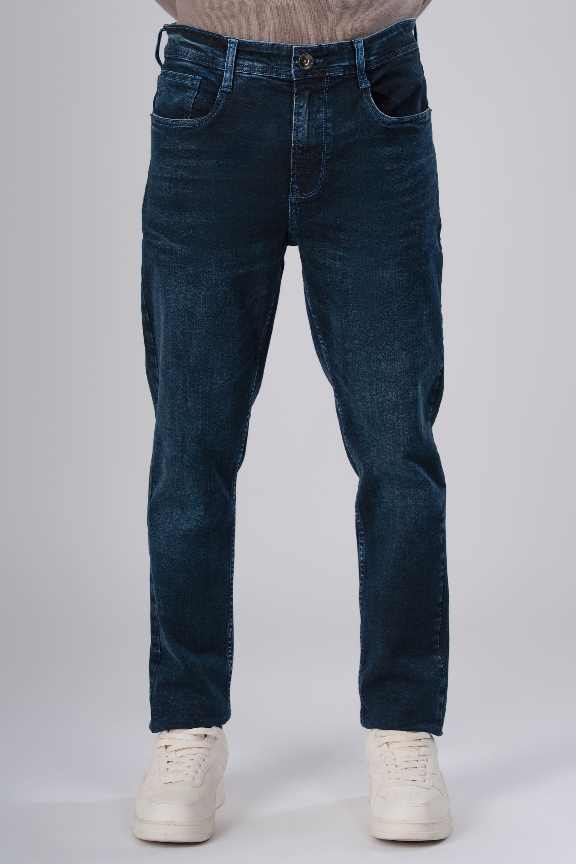 Classic Edge Tailored Denim in Bright Blue – Modern Essential Jeans for Men