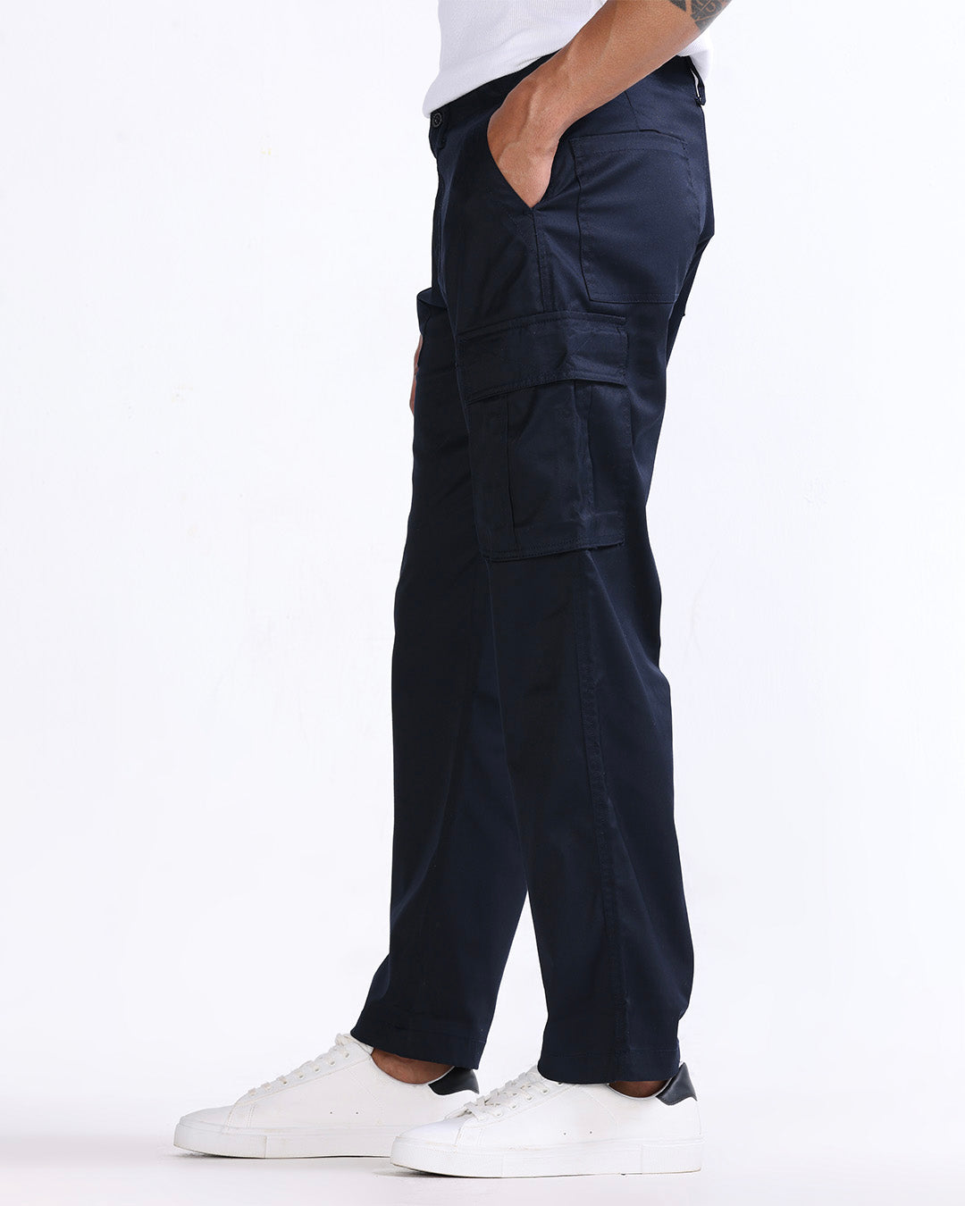 Mason Relaxed Cargo Pants In Navy