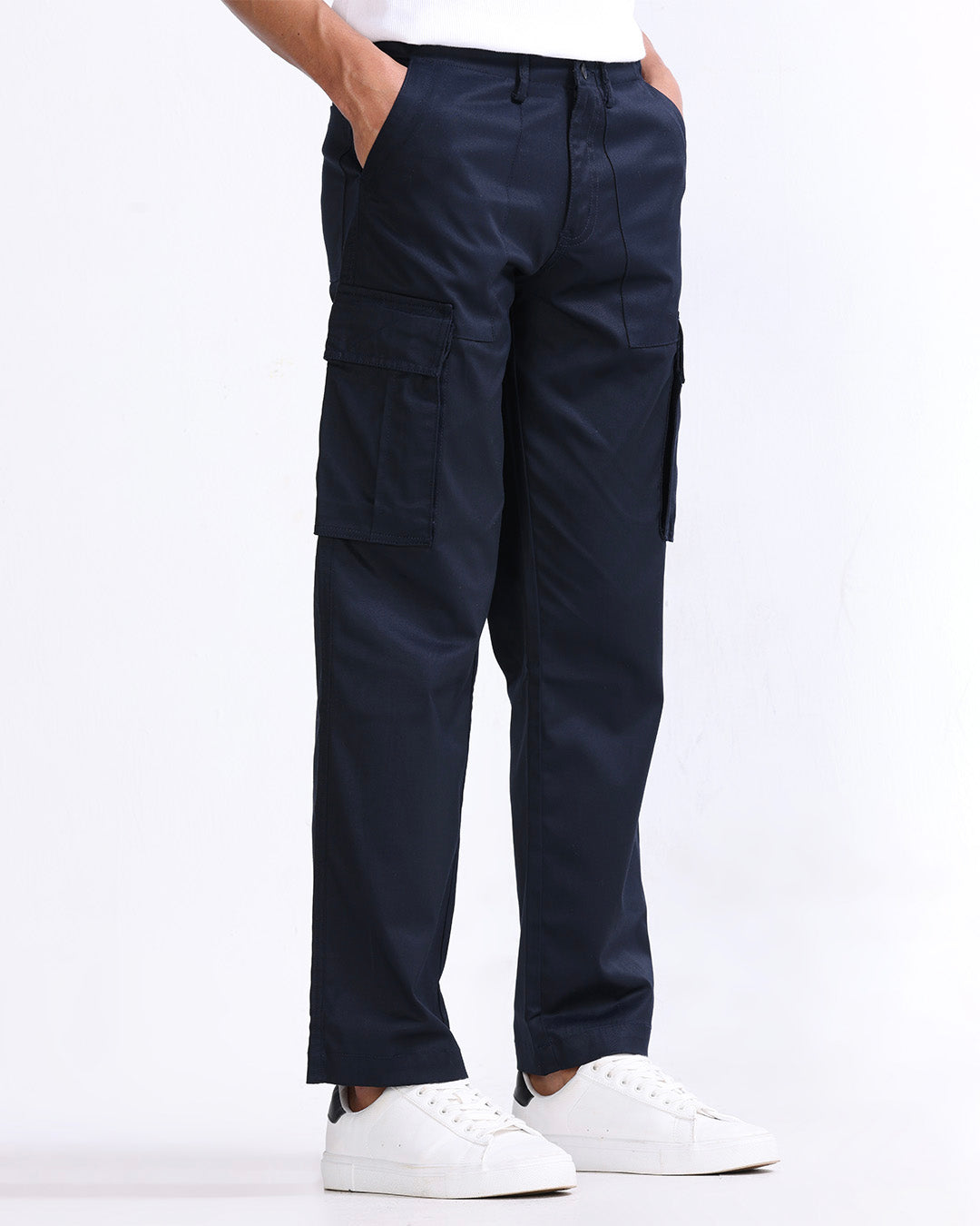 Mason Relaxed Cargo Pants In Navy