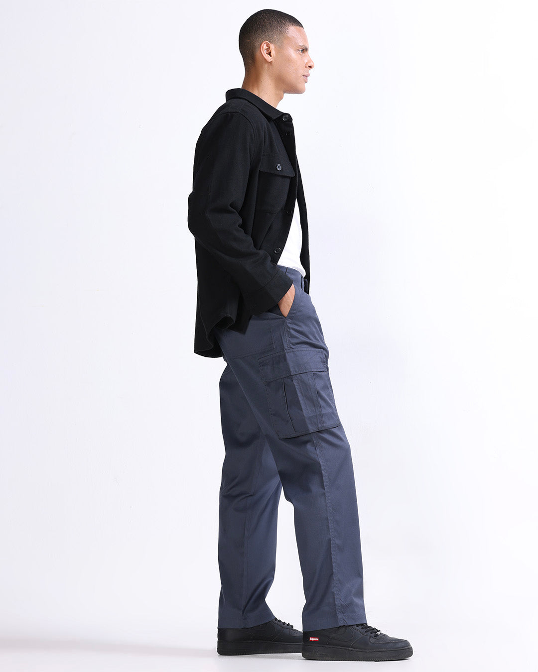 Mason Relaxed Cargo Pants In Grey