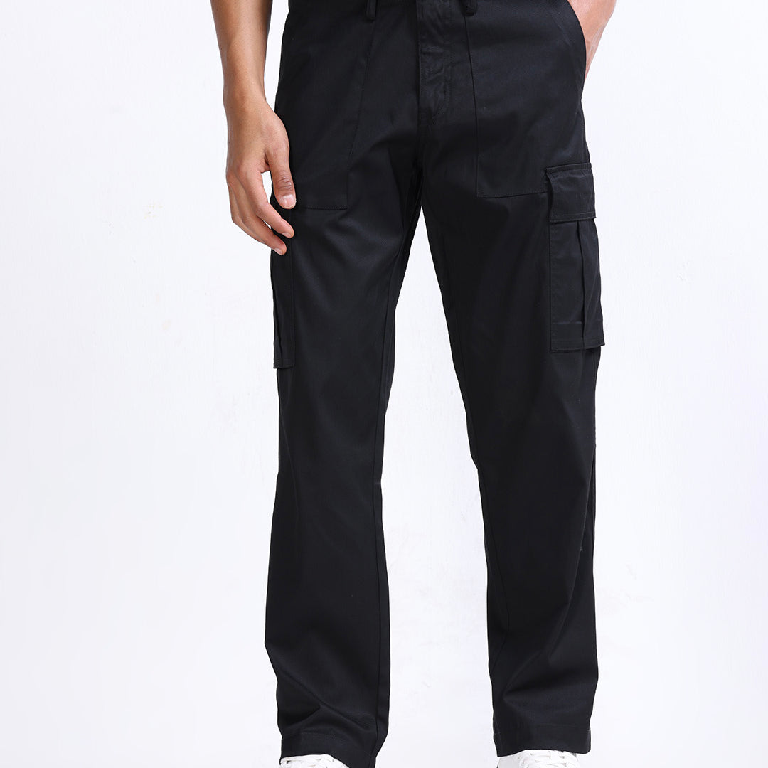 Mason Relaxed Cargo Pants In Black