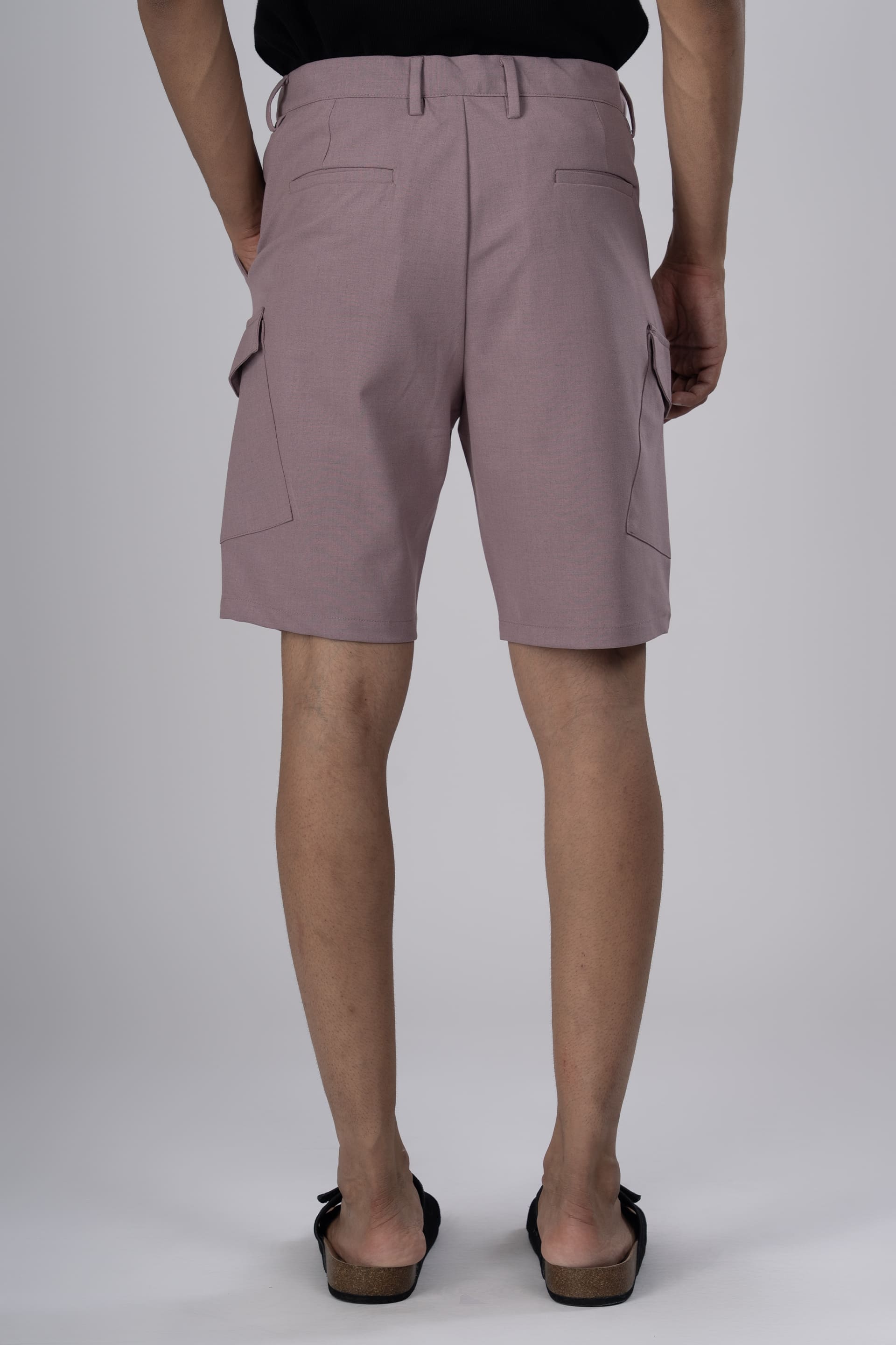 Easy Iron Cargo Shorts In Lavender