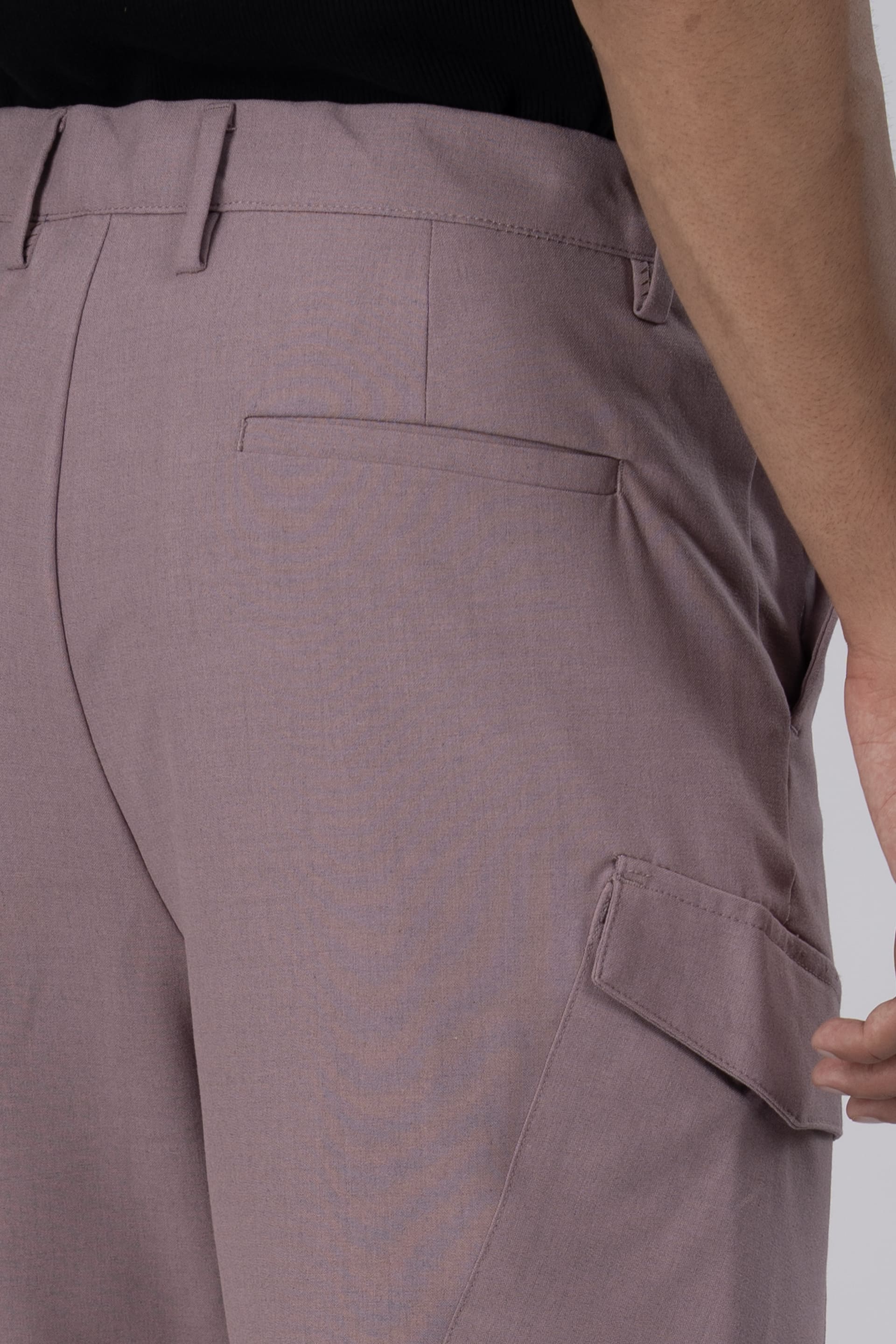 Easy Iron Cargo Shorts In Lavender