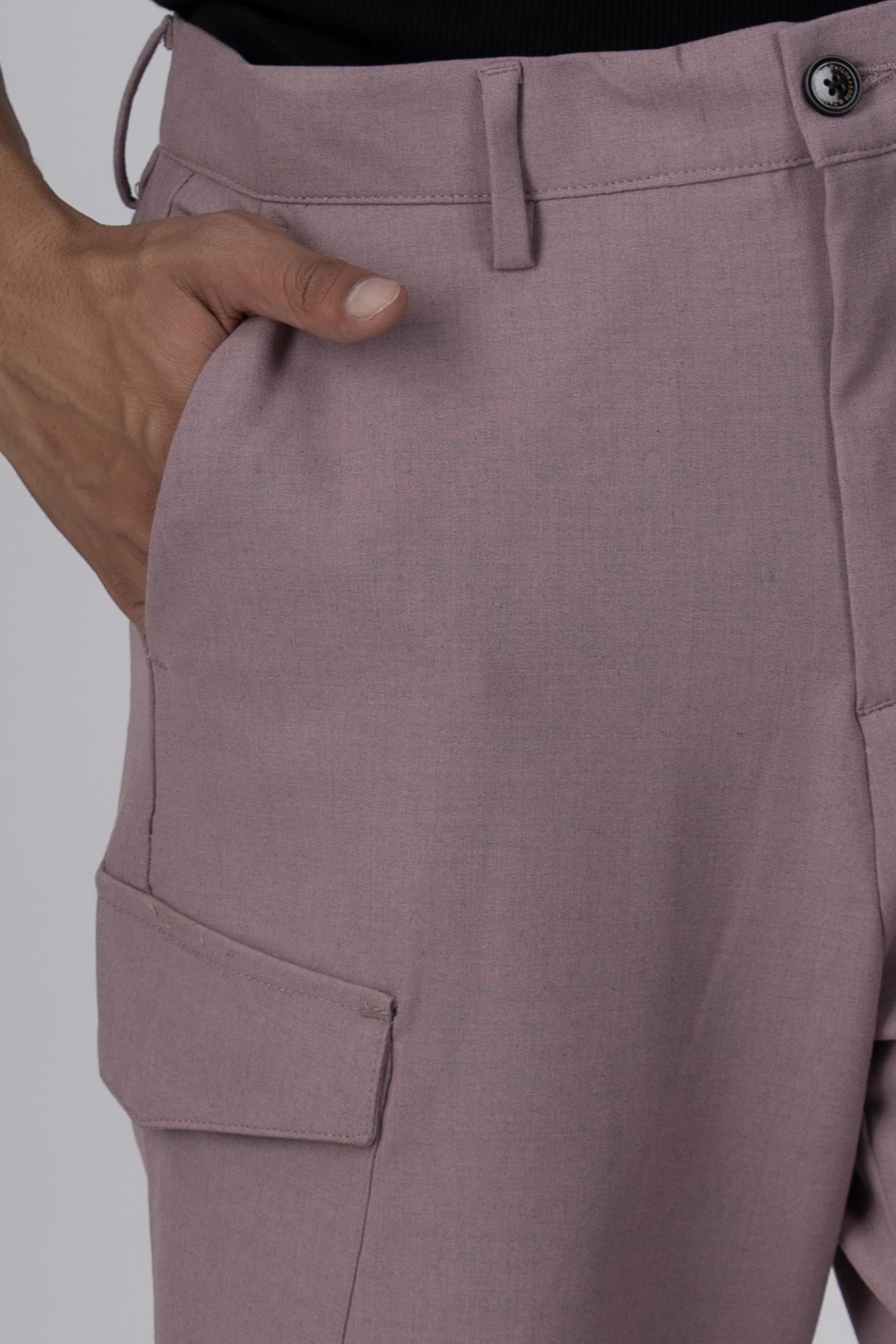 Easy Iron Cargo Shorts In Lavender