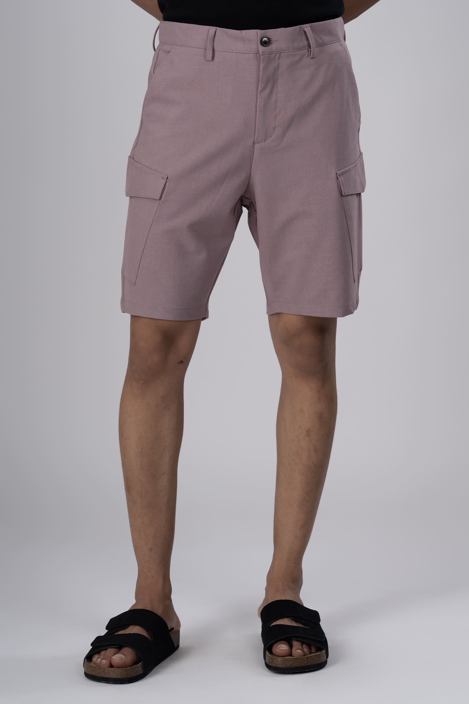 Men’s Easy Iron Cargo Shorts in Lavender – wrinkle-resistant, easy to iron, versatile everyday comfort wear | Tailoraedge