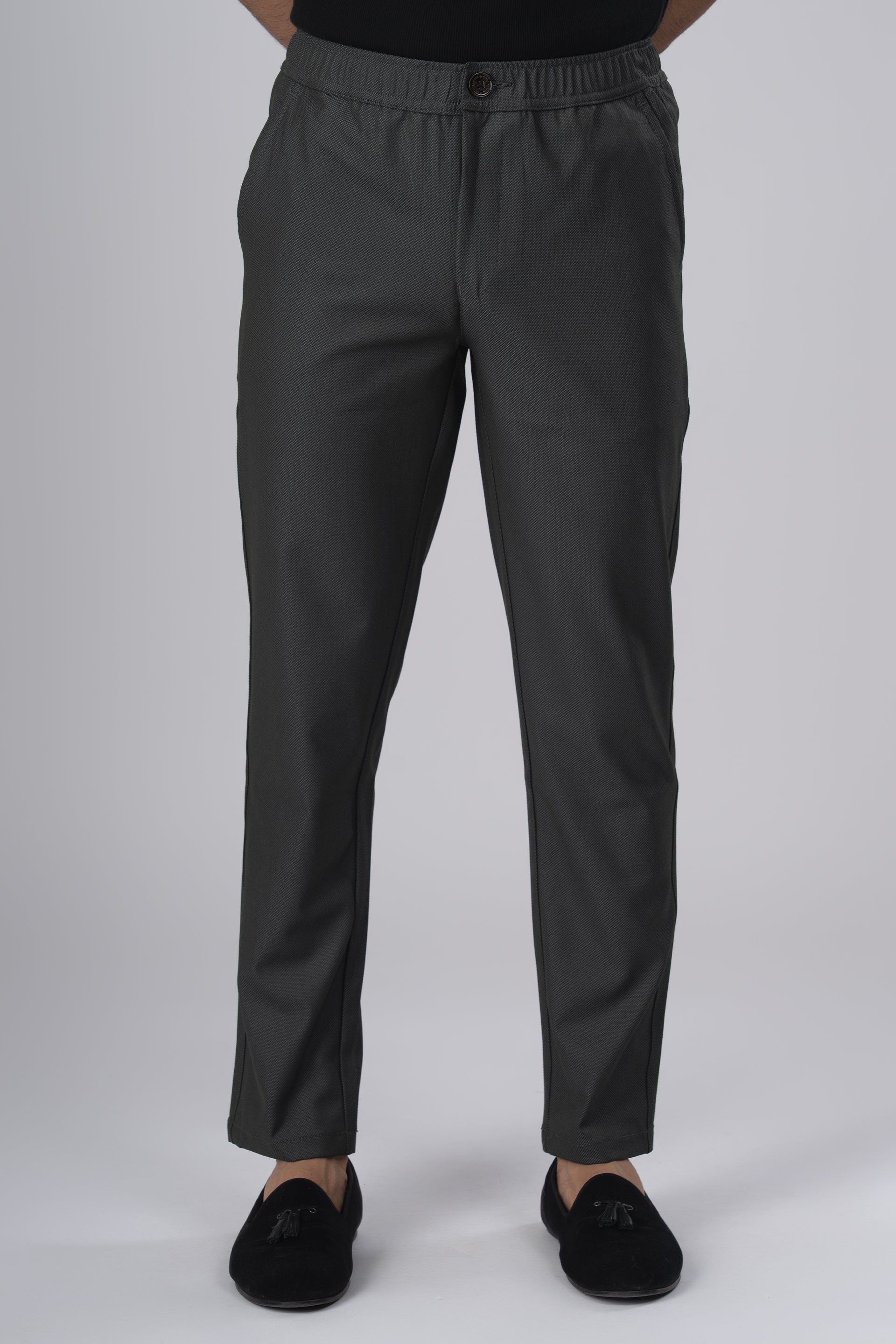 Men’s Easy Iron Flexi Textured Tailored Trouser in Green – wrinkle-free, stretchable comfort, modern tailored trousers | Tailoraedge