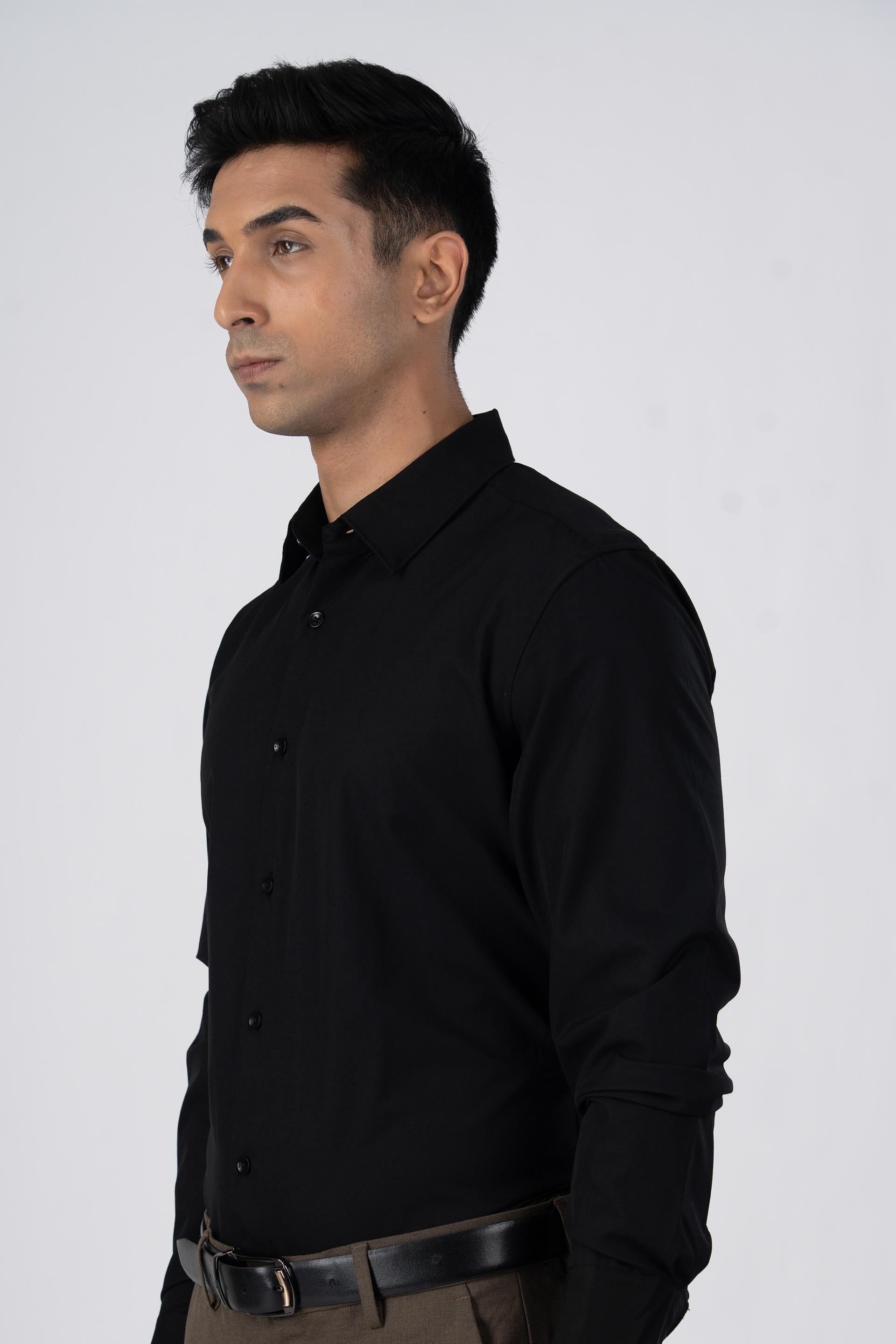 Featherlite Wrinkle Free Shirt In Black