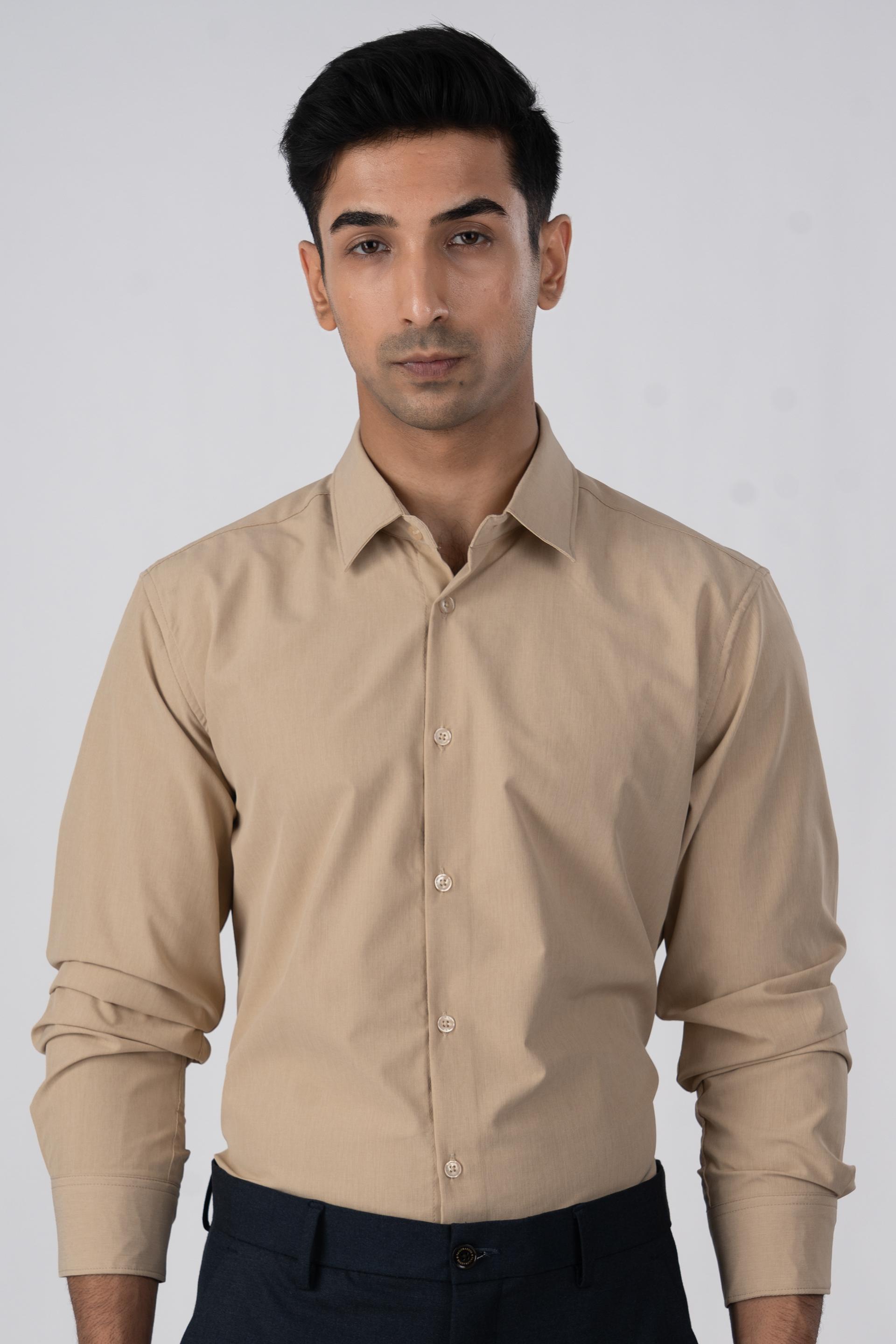 Featherlite Wrinkle Free Shirt In Cream