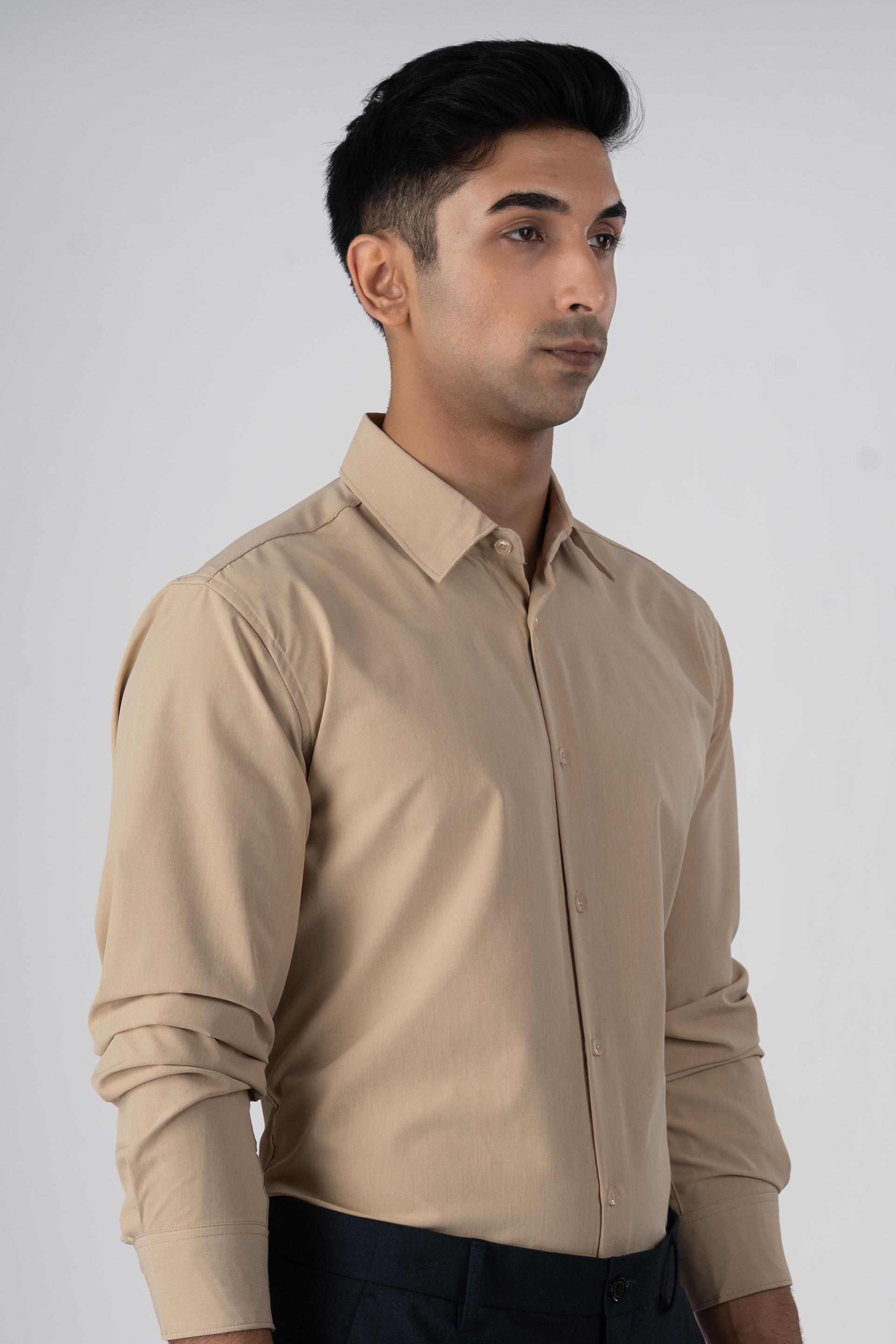Featherlite Wrinkle Free Shirt In Cream