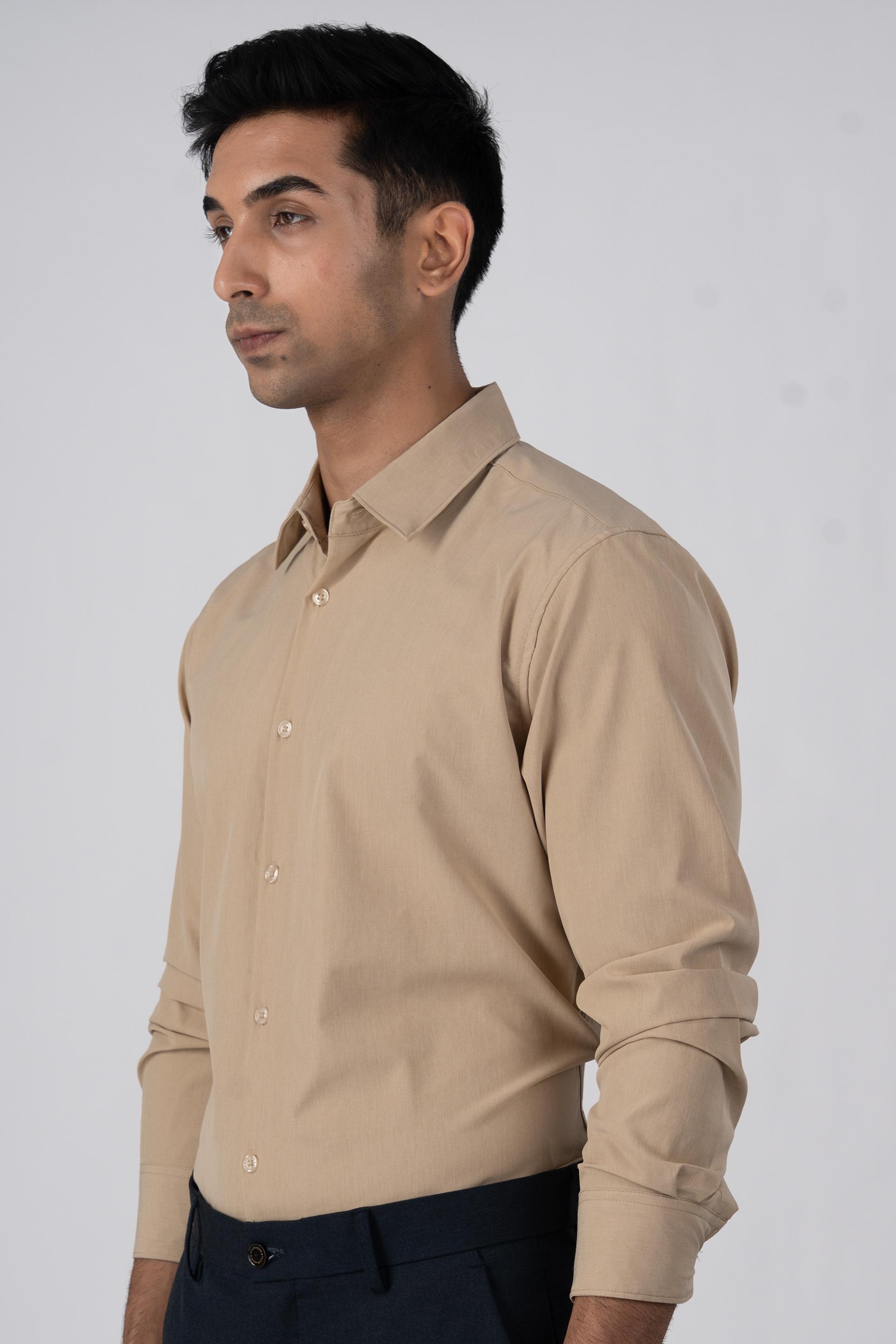 Featherlite Wrinkle Free Shirt In Cream