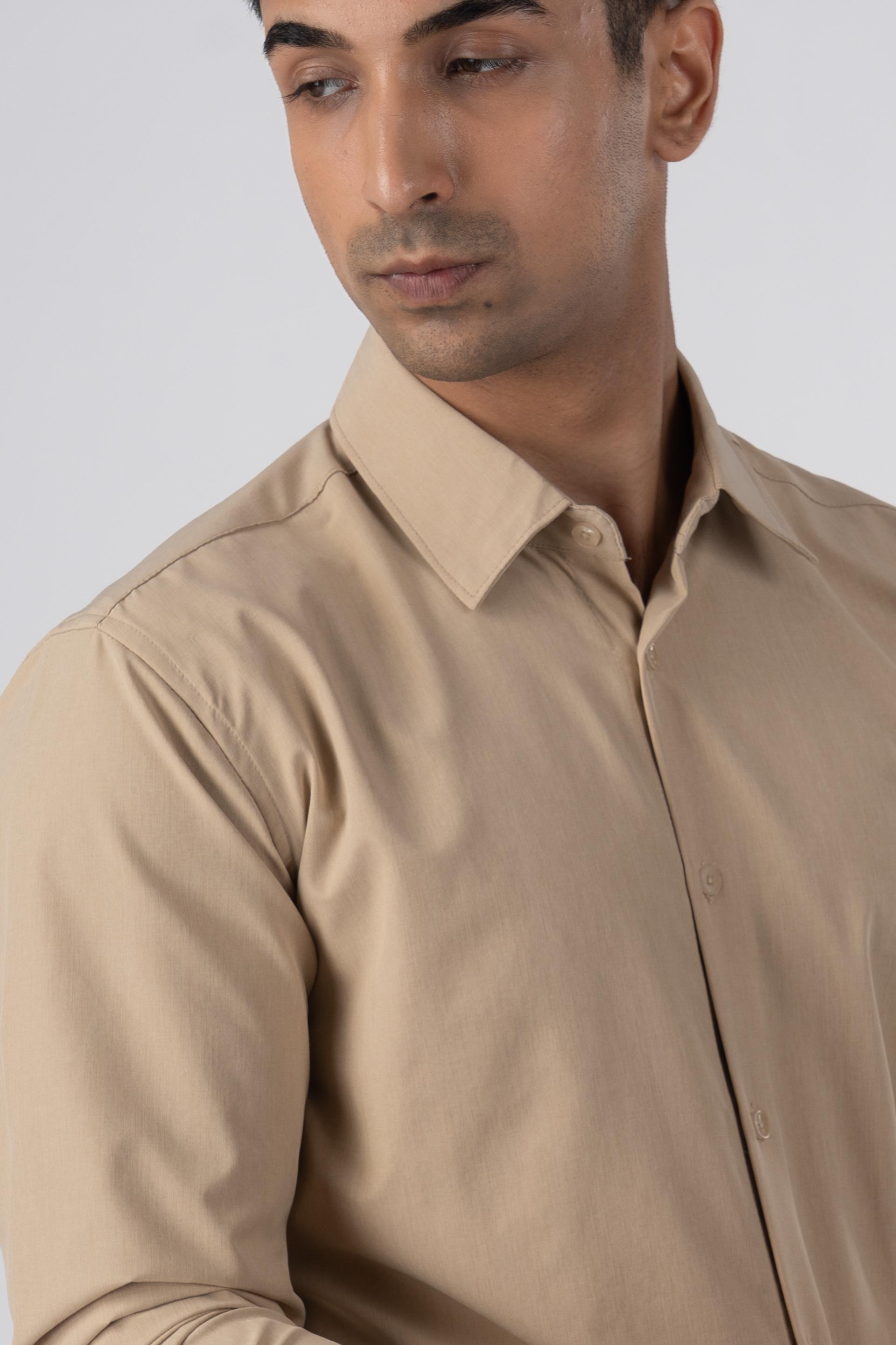 Featherlite Wrinkle Free Shirt In Cream
