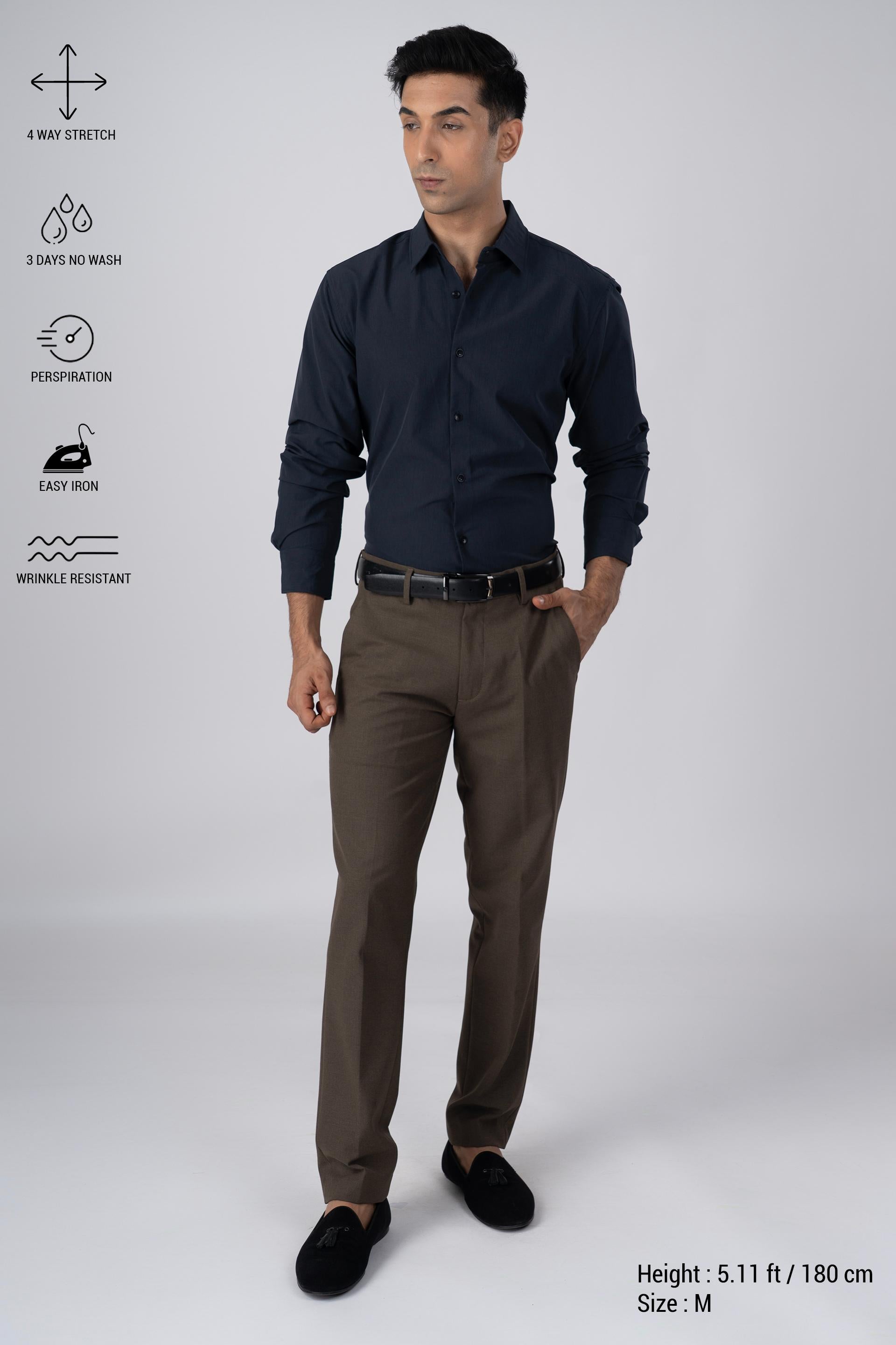 Featherlite Wrinkle Free Shirt In Grey