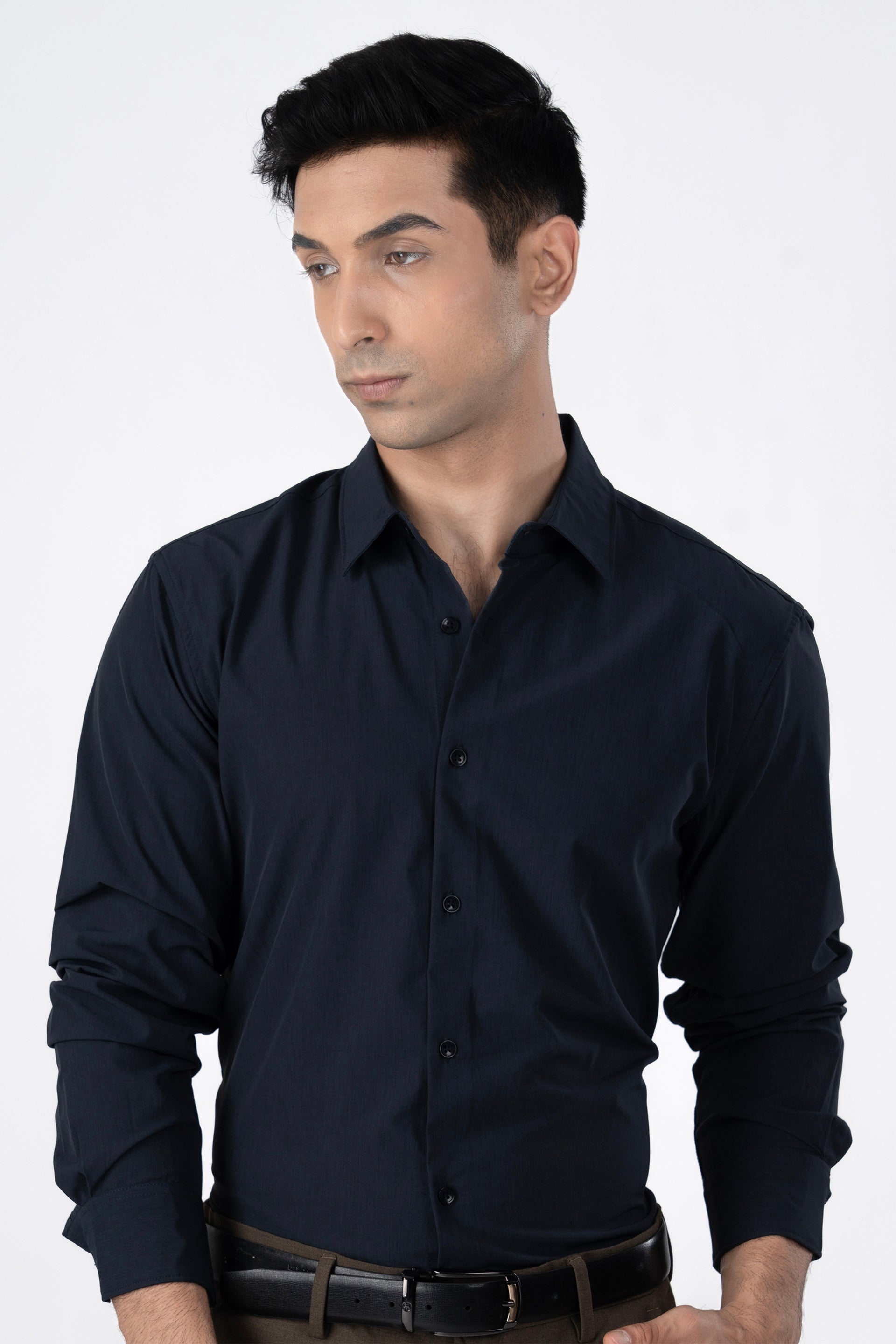 Featherlite Wrinkle Resistant Shirt In Grey