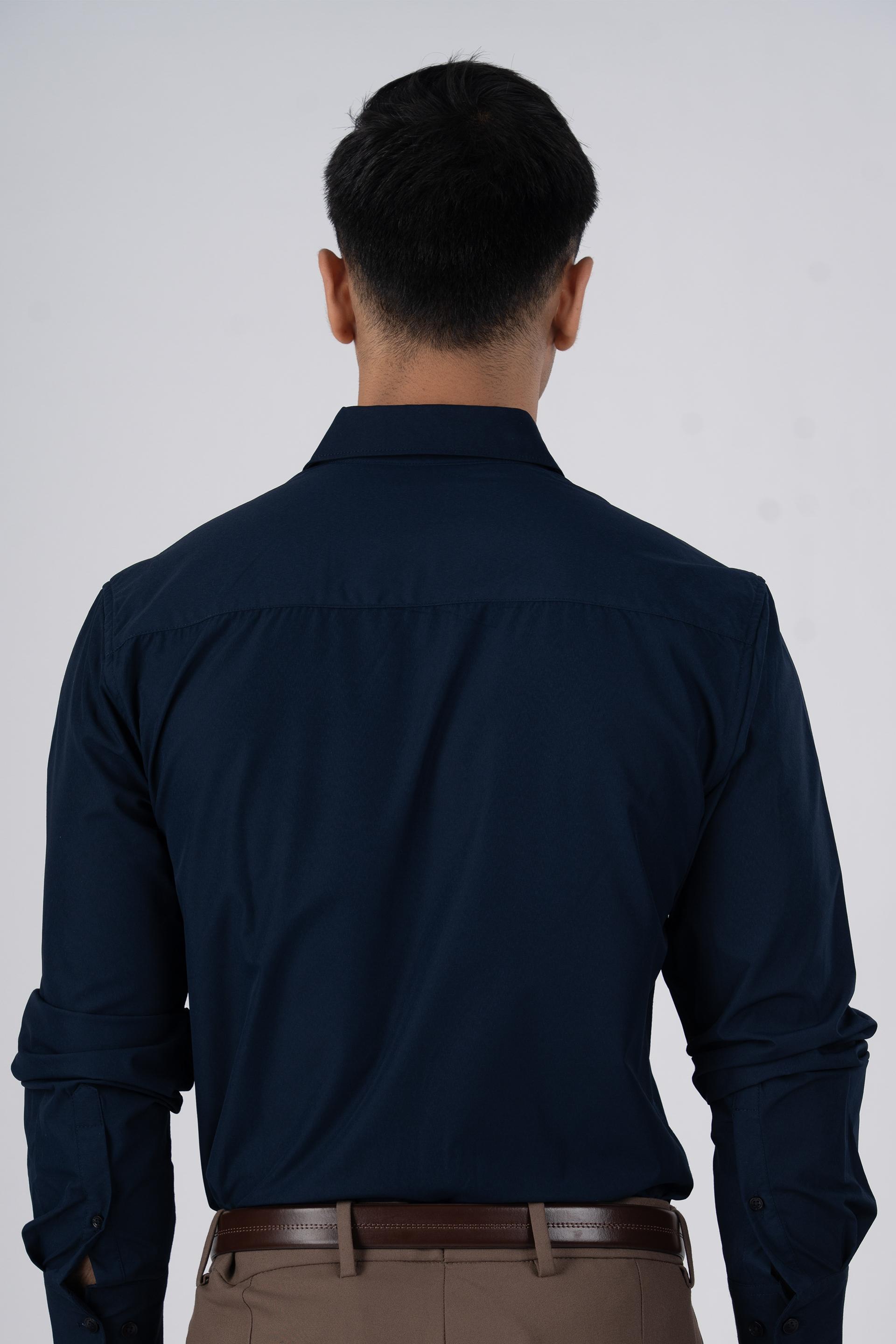 Featherlite Wrinkle Free Shirt In Navy