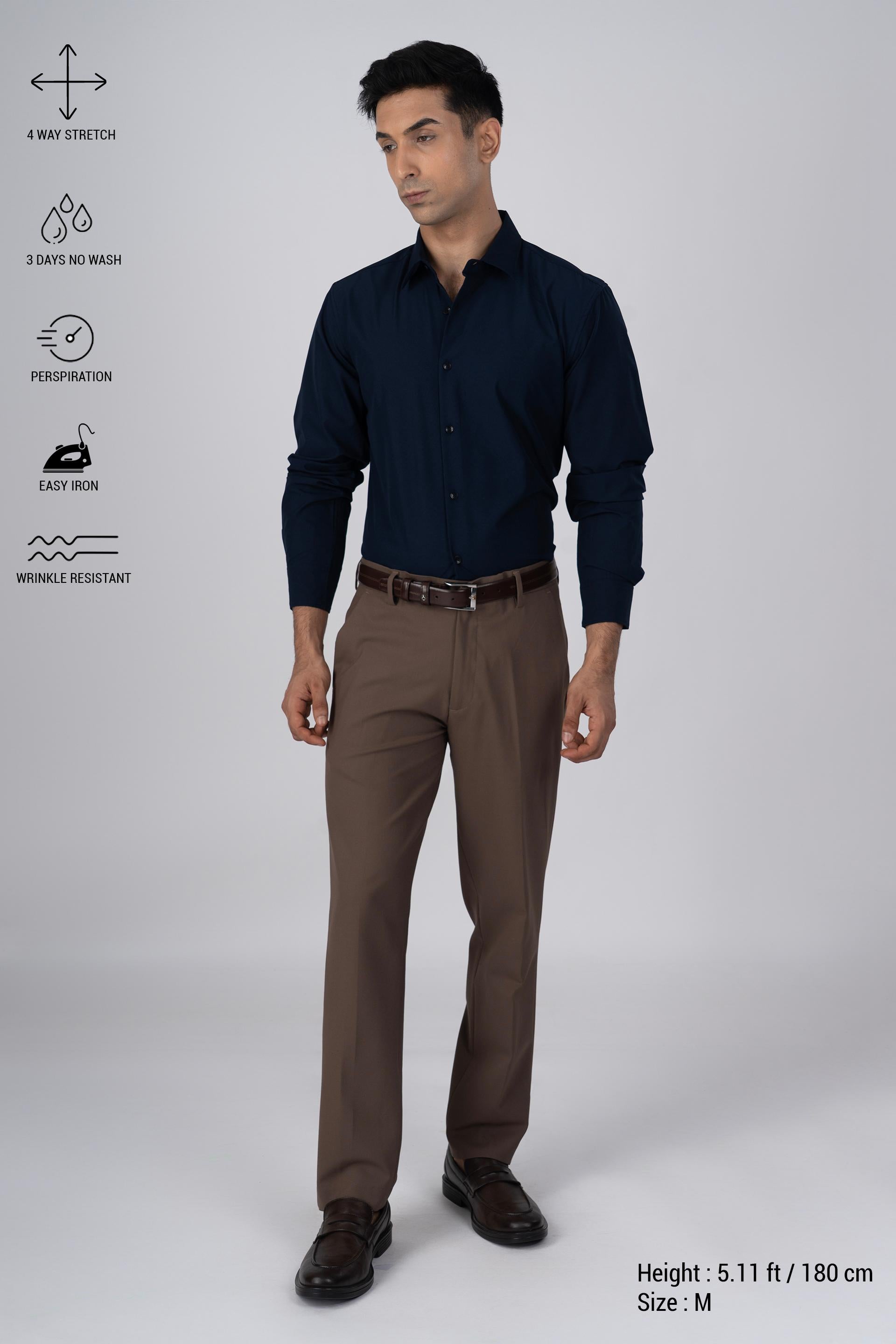 Featherlite Wrinkle Free Shirt In Navy