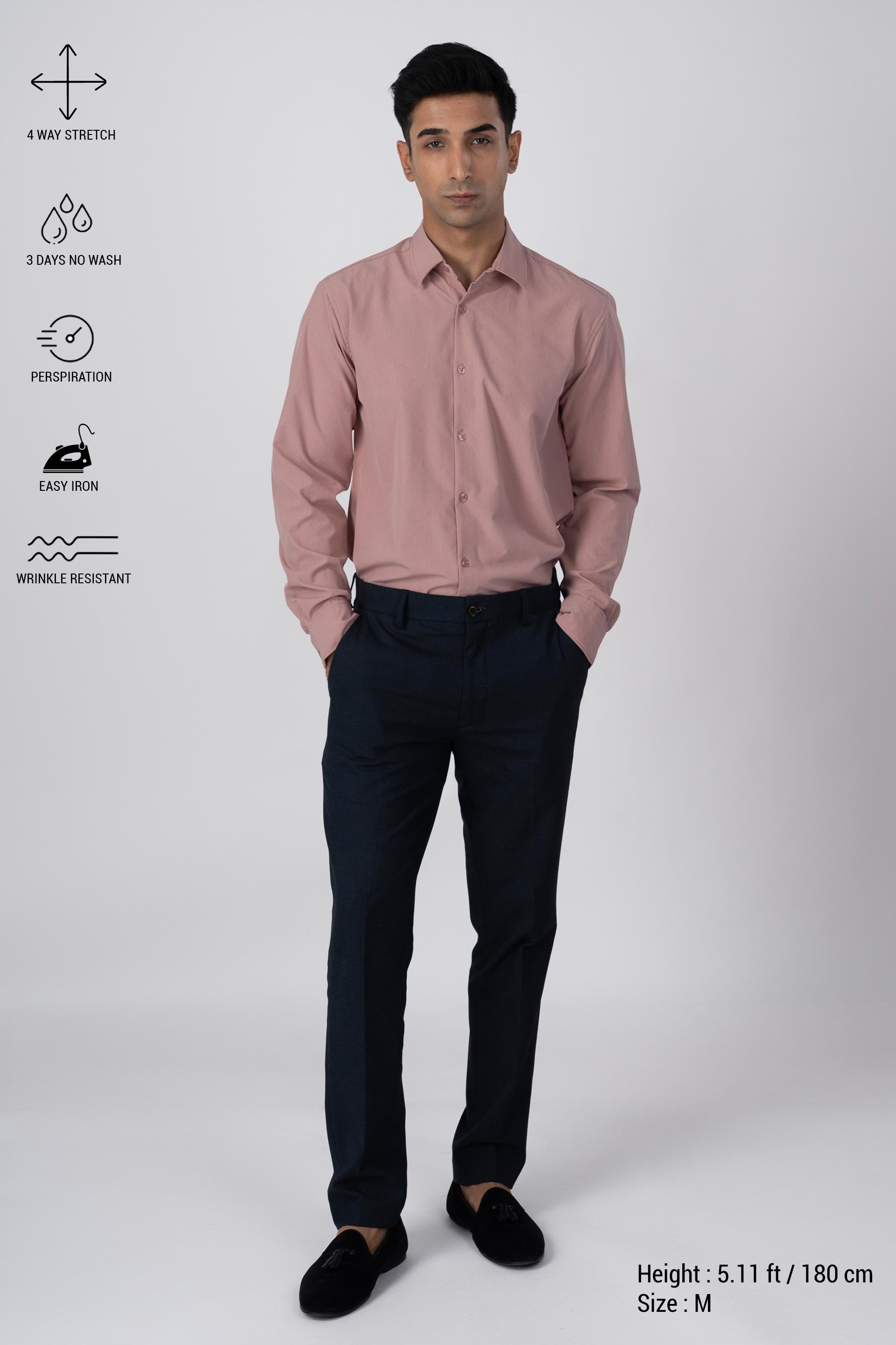 Featherlite Wrinkle Free Shirt In Peach