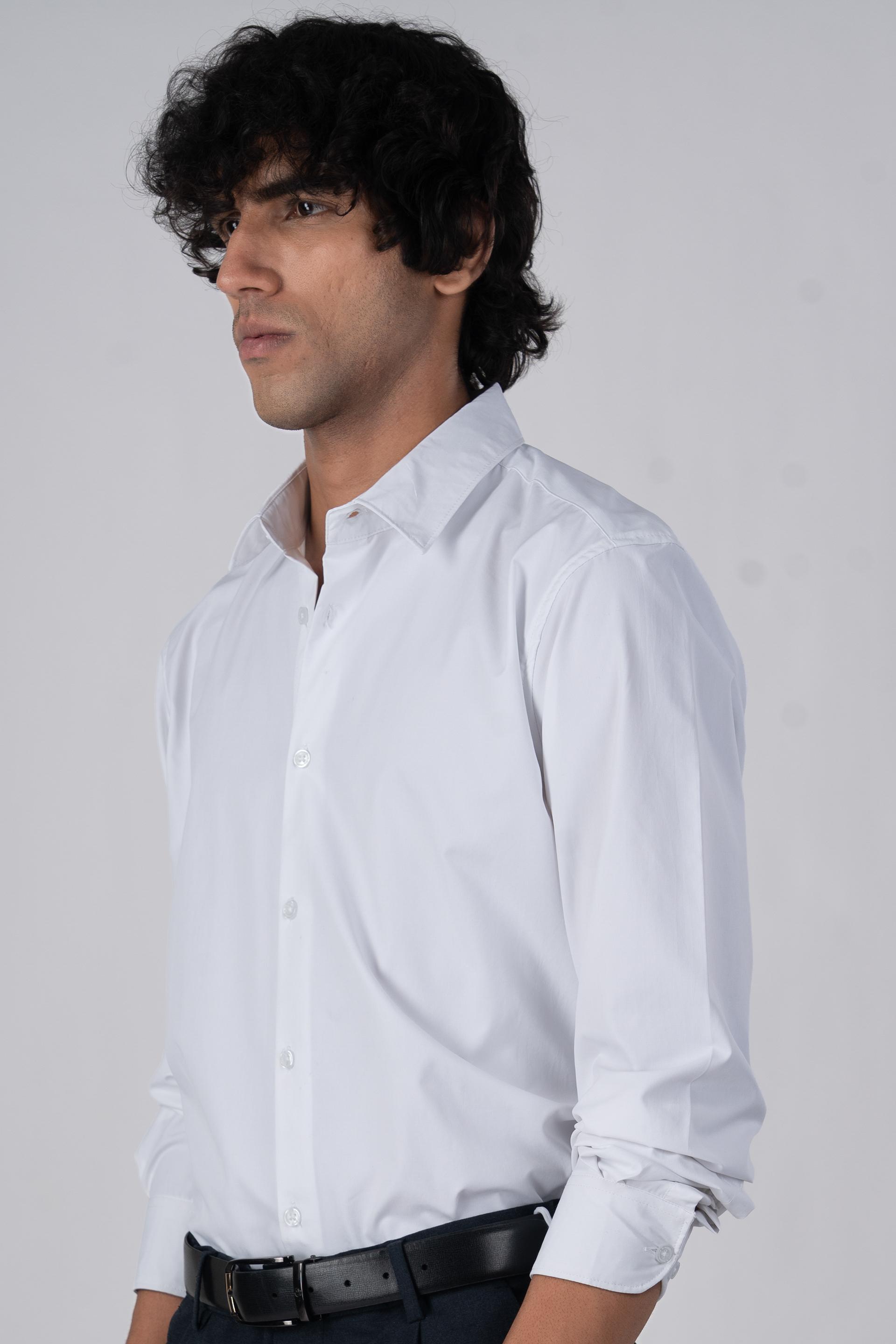 Featherlite Wrinkle Free Shirt In White