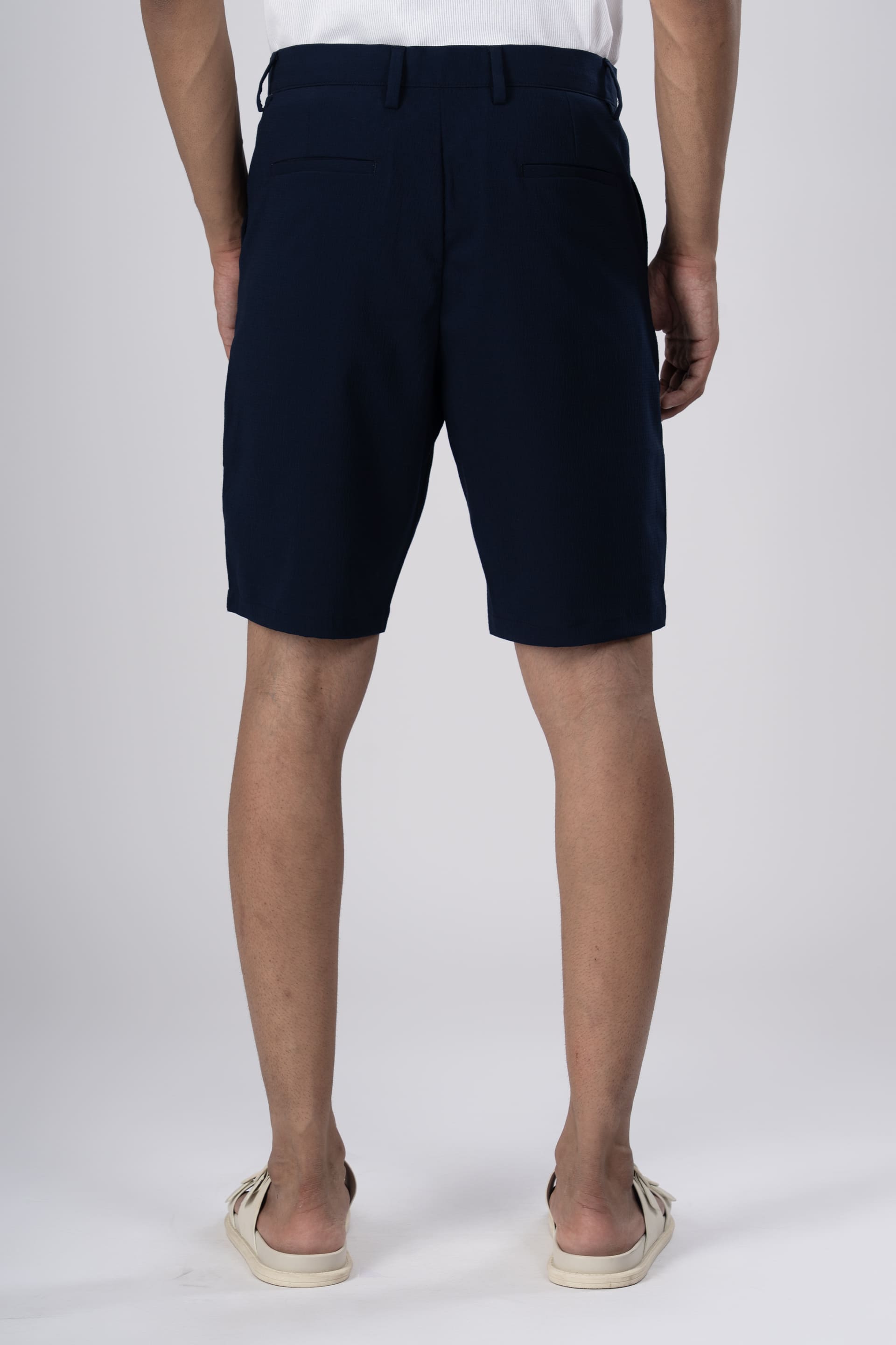 Premium Easy Iron Shorts In Blue