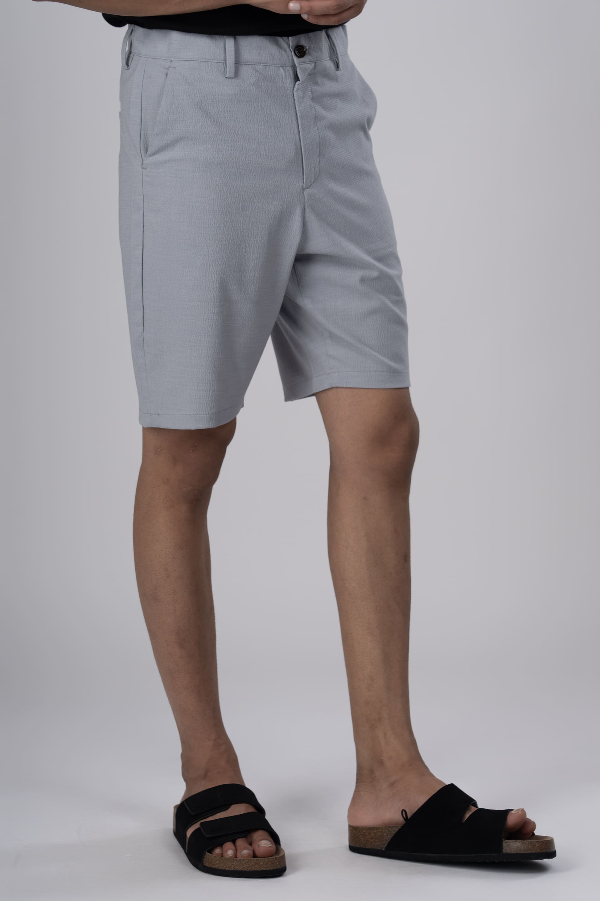 Premium Easy Iron Shorts In Grey