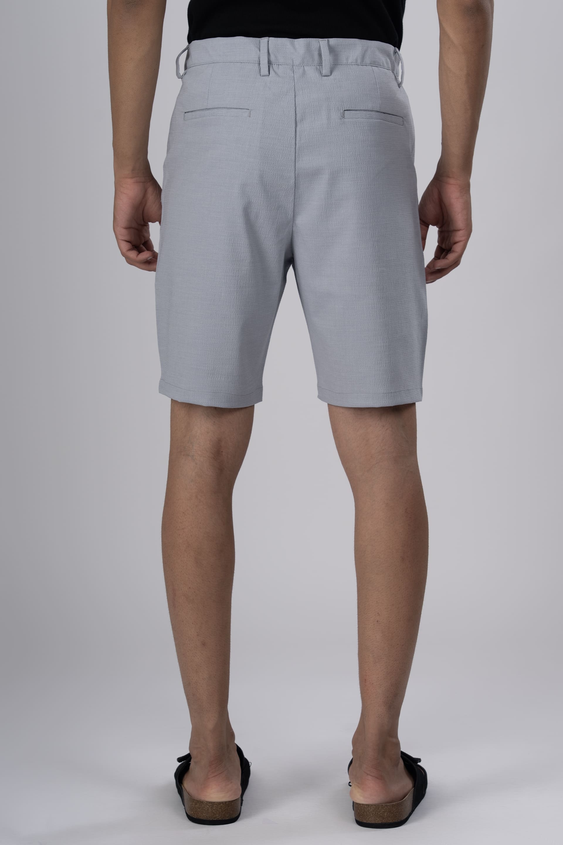 Premium Easy Iron Shorts In Grey