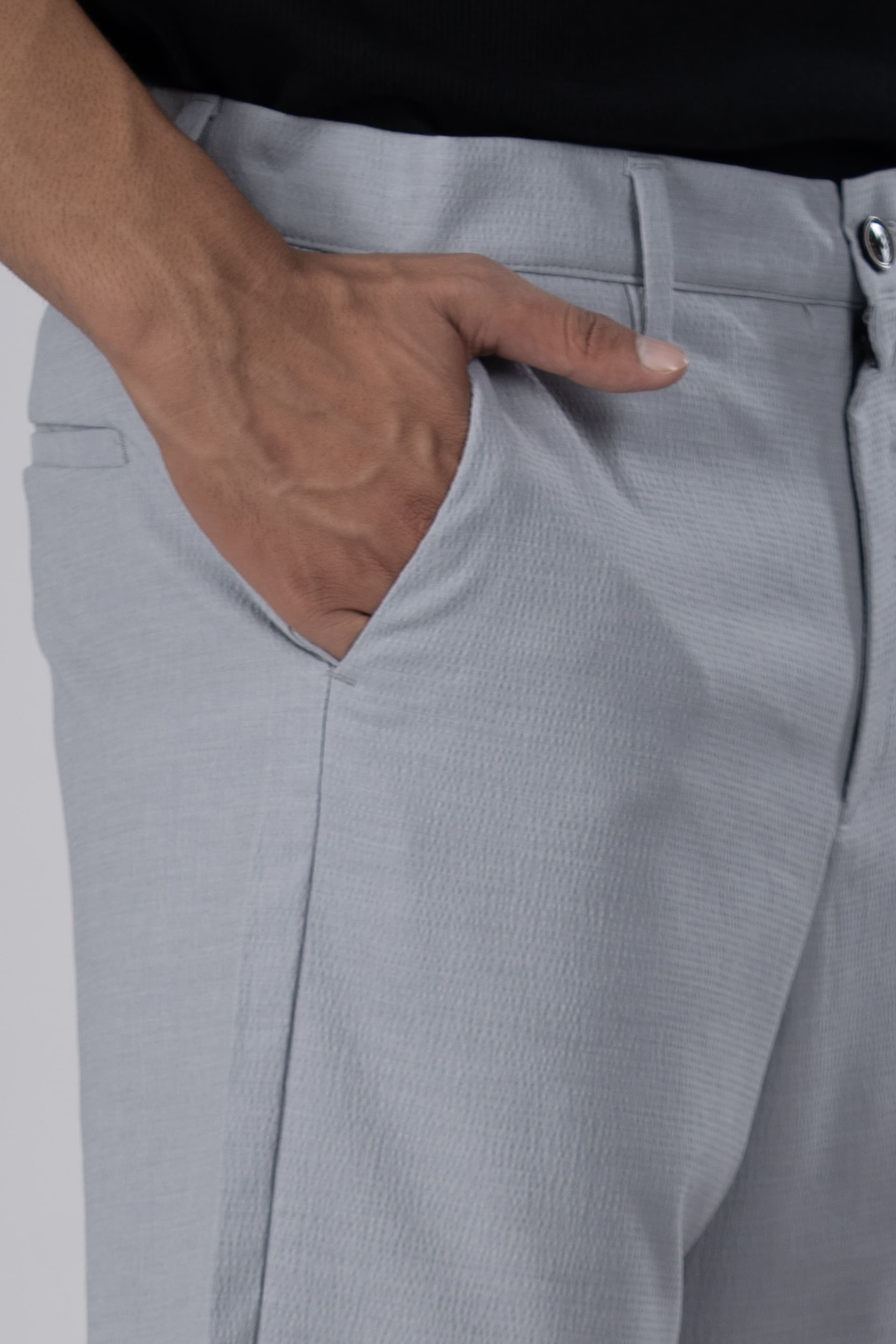 Premium Easy Iron Shorts In Grey