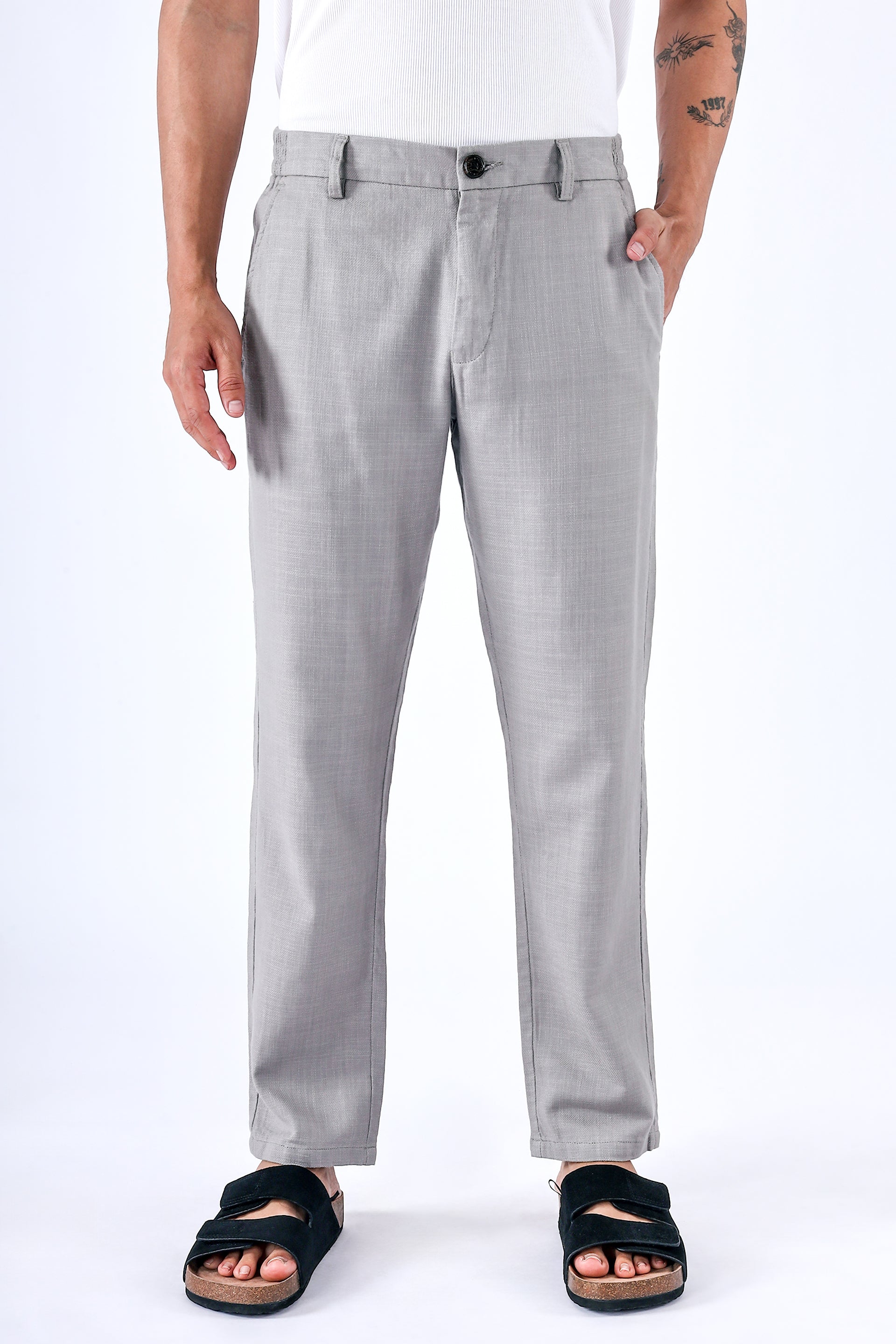 Men’s Premium Knitted Tailored Trouser in Grey – soft stretch knit, tailored fit, refined comfort for everyday wear | Tailoraedge