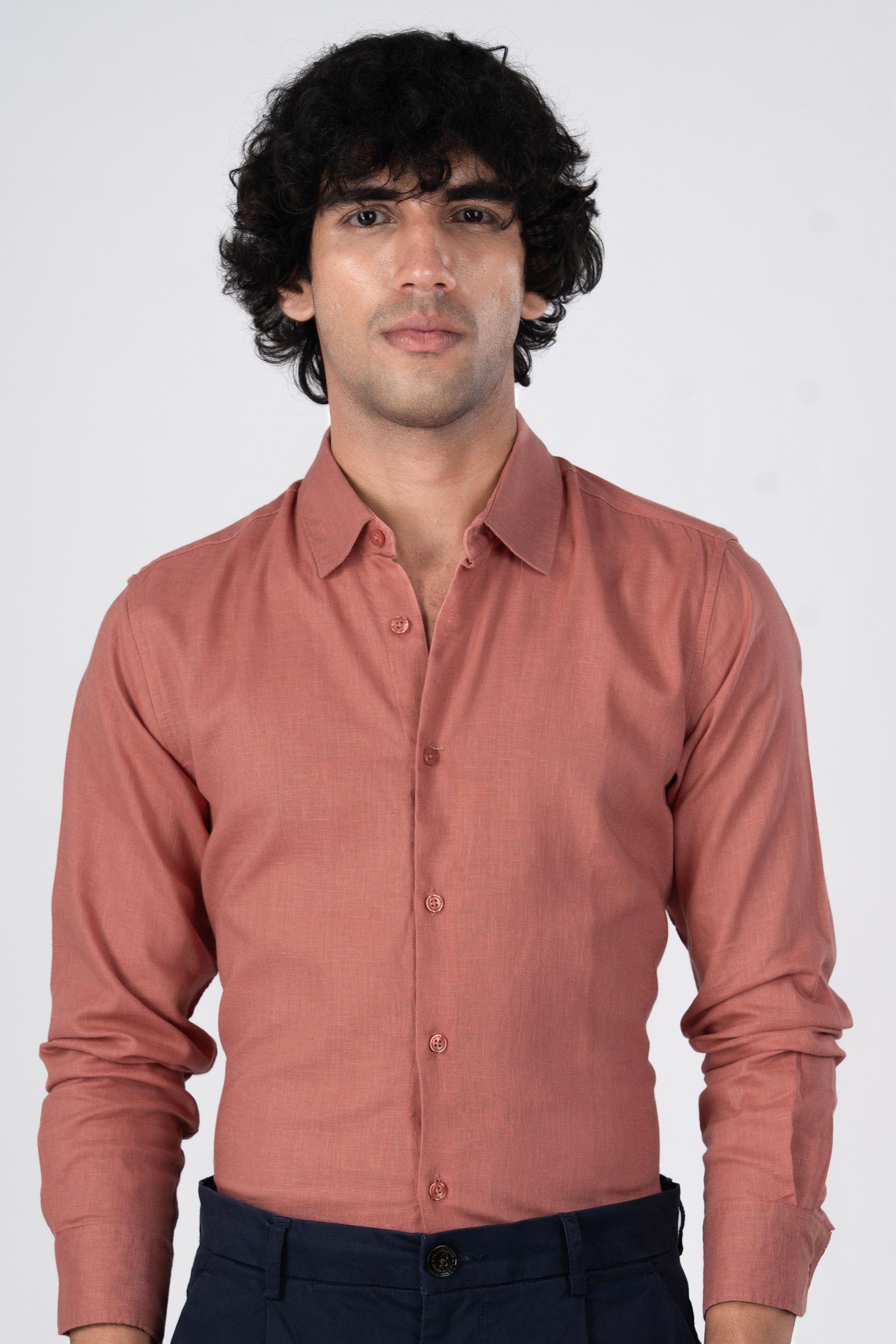 Premium Lyocell Linen Shirt In Pastel