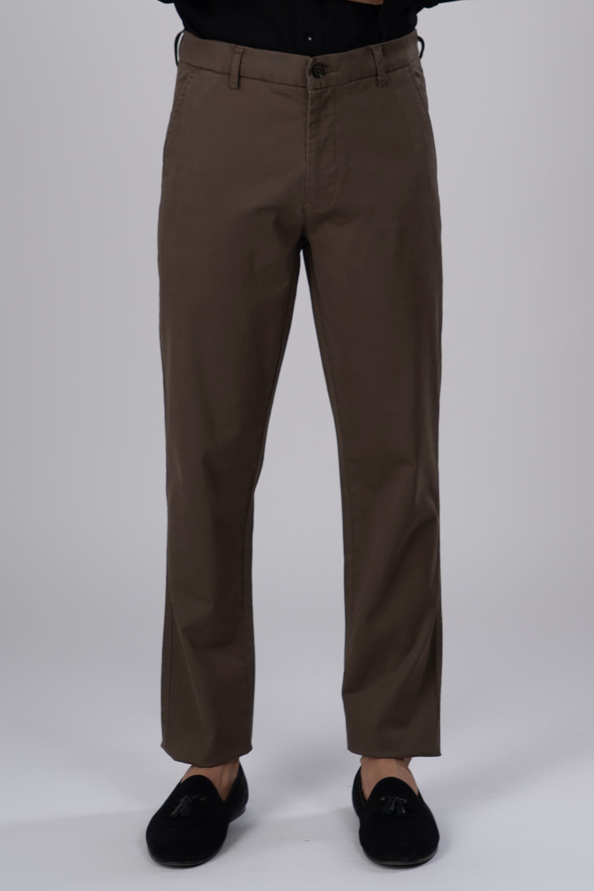 Men’s Premium Signature Tailored Chinos in Brown – rich brown twill, slim fit elegance, smart casual must-have | Tailoraedge