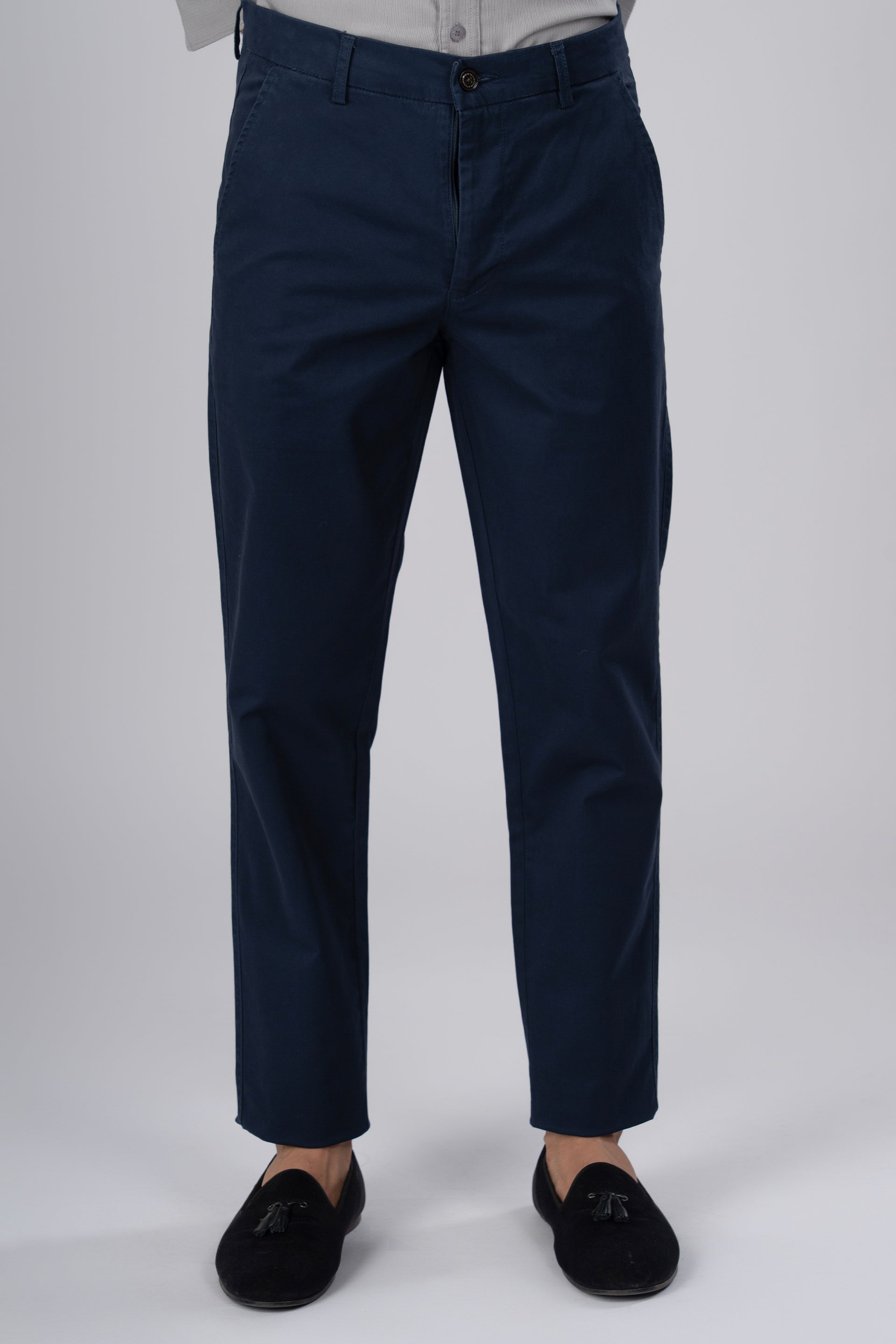 Men’s Premium Signature Tailored Chinos in Navy – classic navy tailored fit, rich cotton twill, polished everyday wear | Tailoraedge