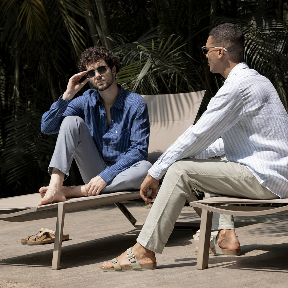 Easy Iron Bamboo Tailored Shirt In Green
