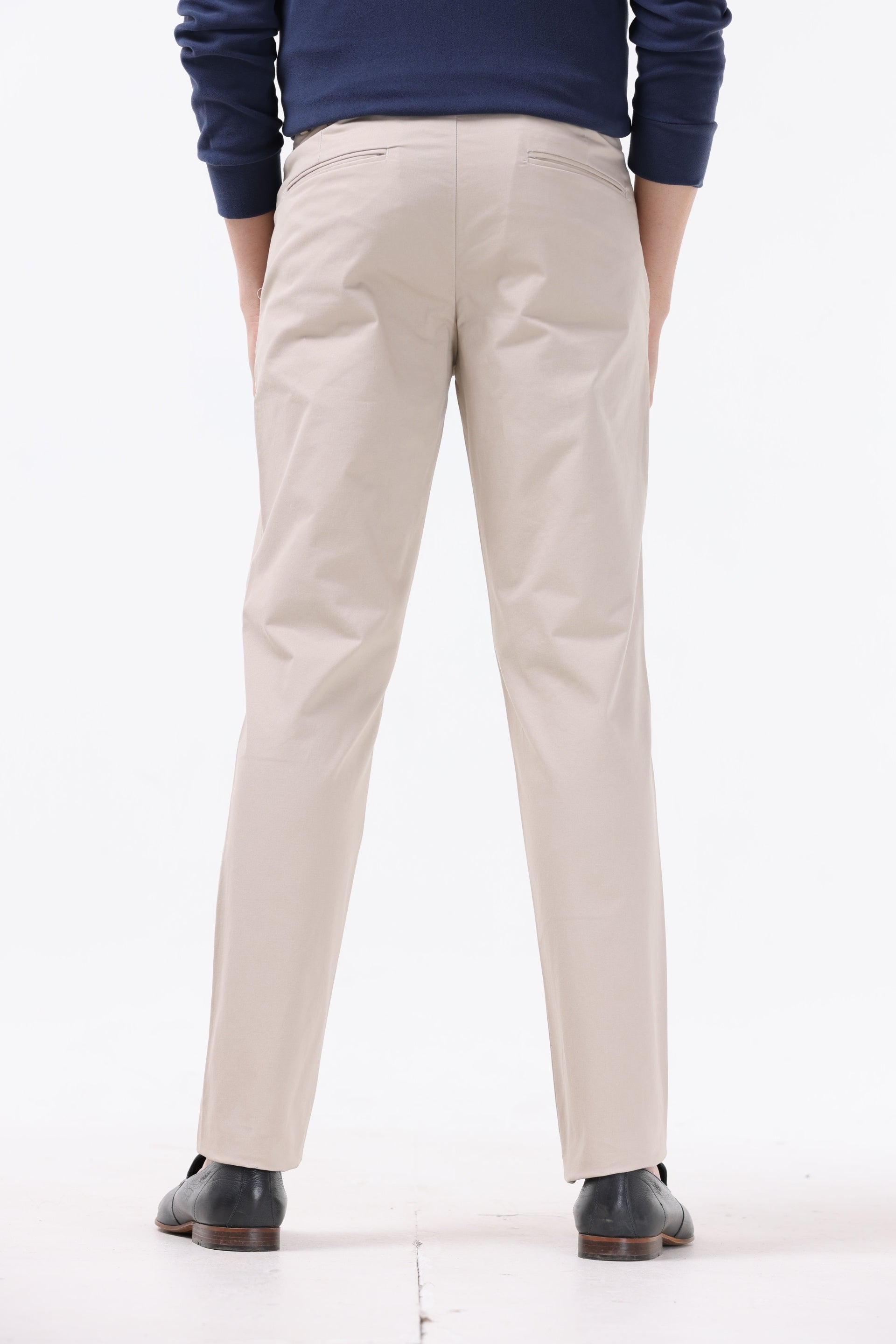 Soft Cotton Chinos In Cream