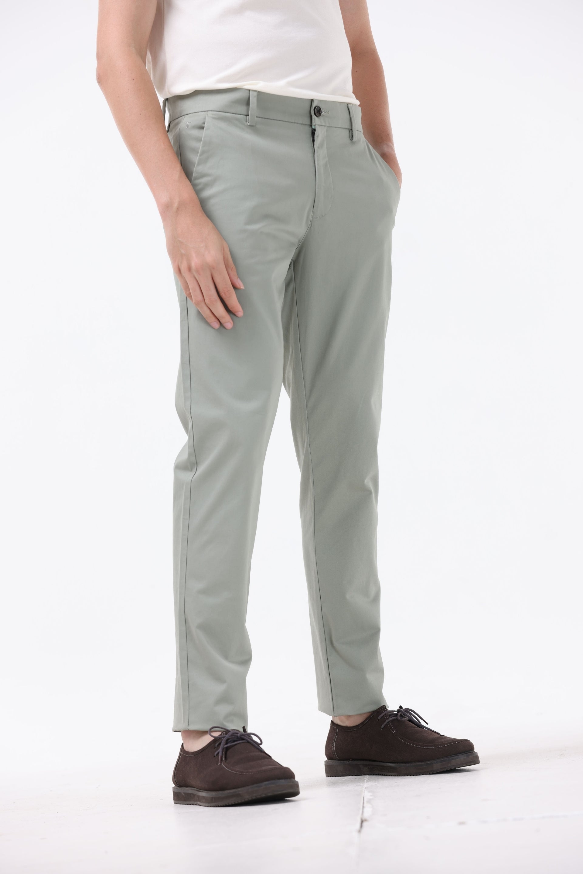 Soft Cotton Chinos In Pista