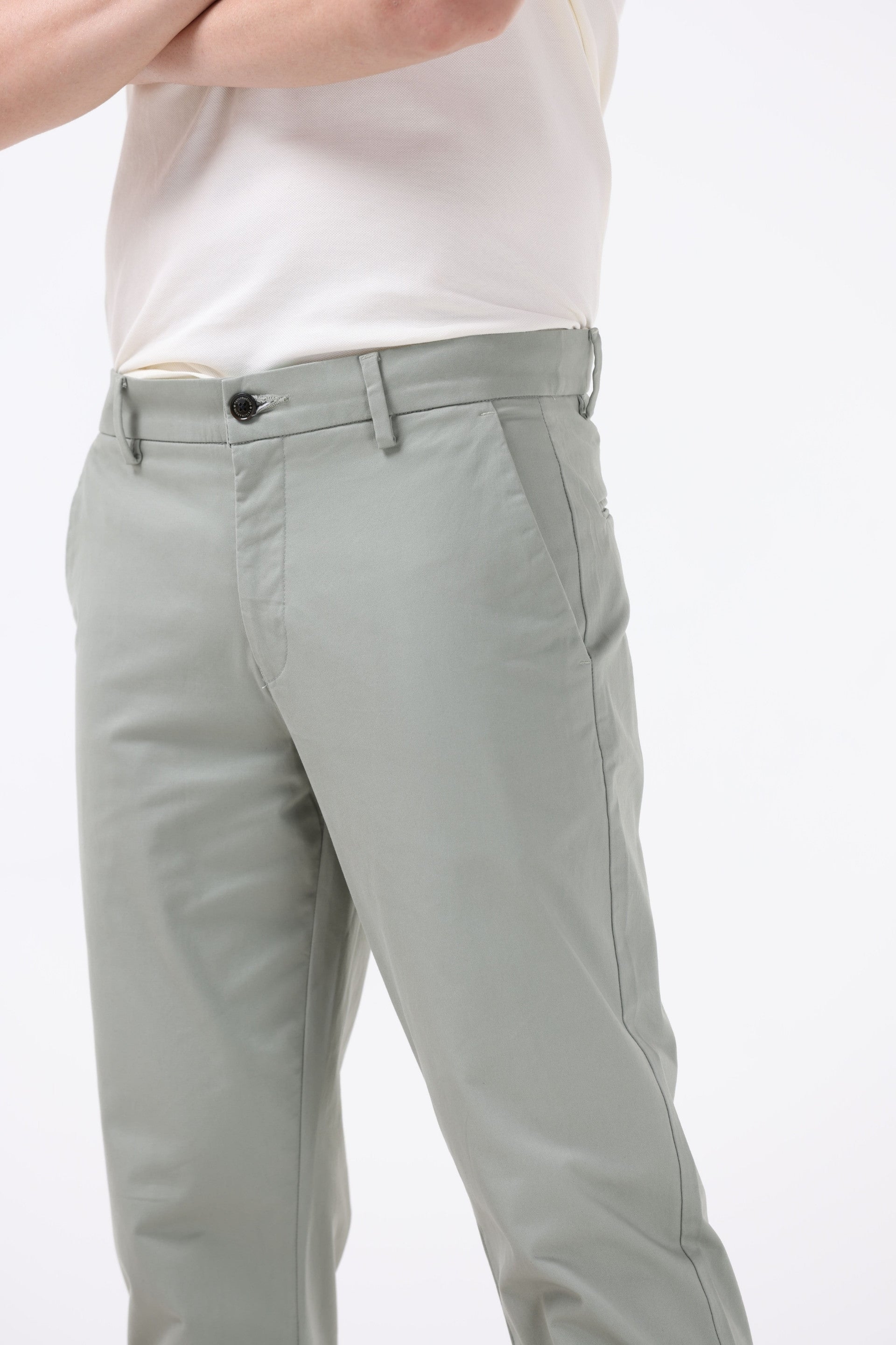 Soft Cotton Chinos In Pista