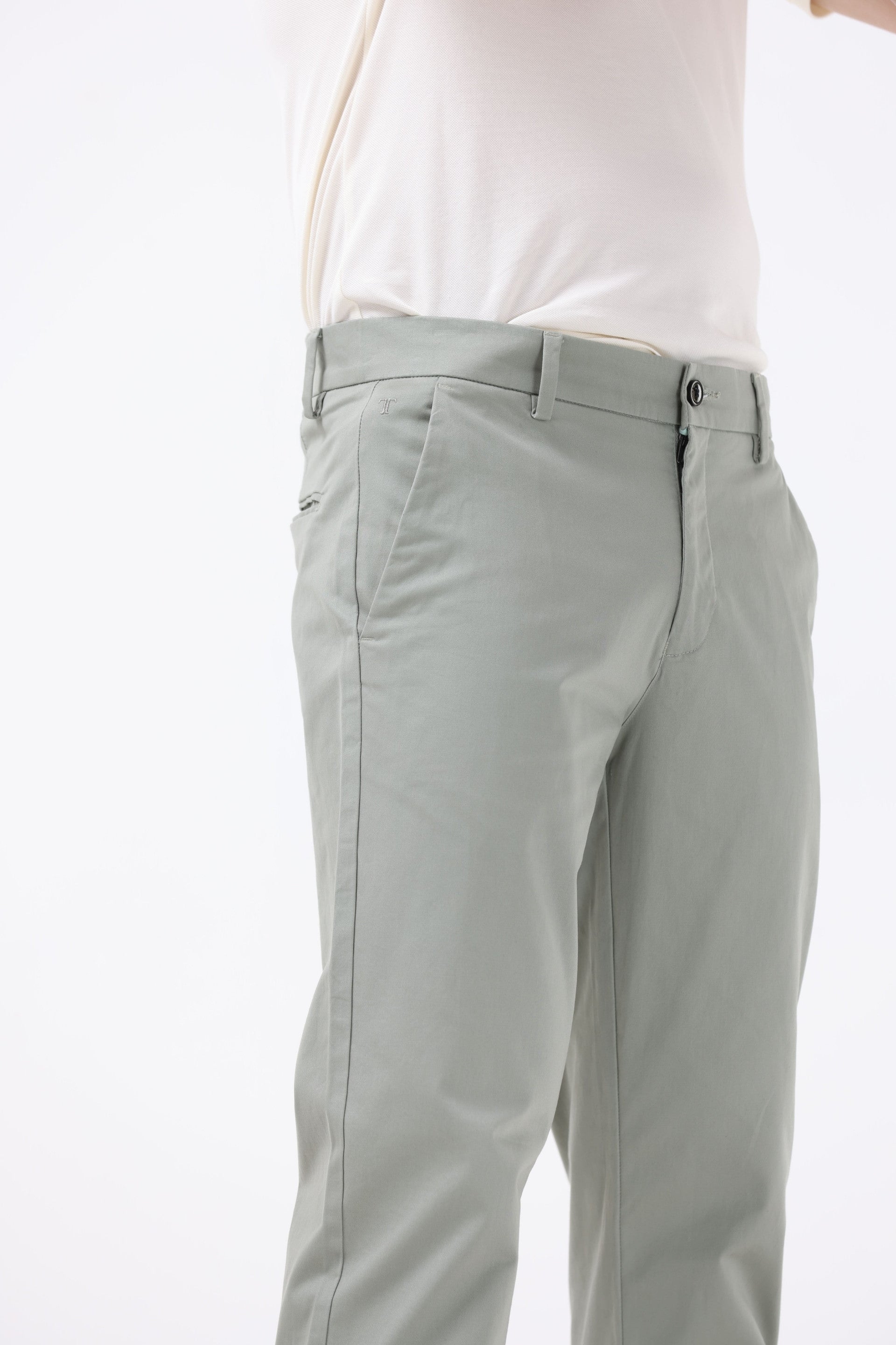 Soft Cotton Chinos In Pista