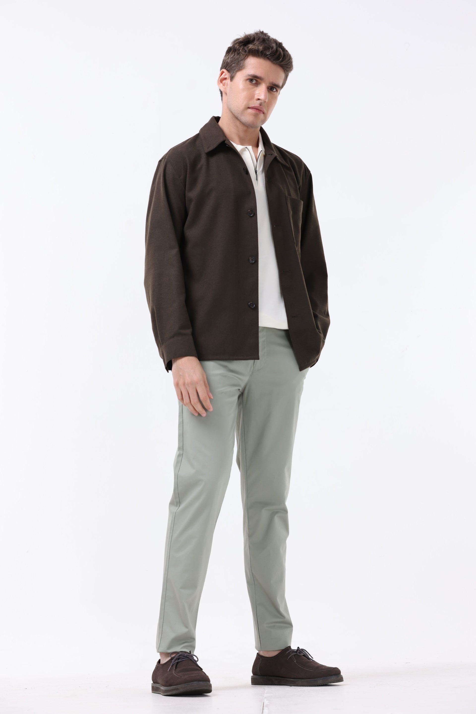 Soft Cotton Chinos In Pista