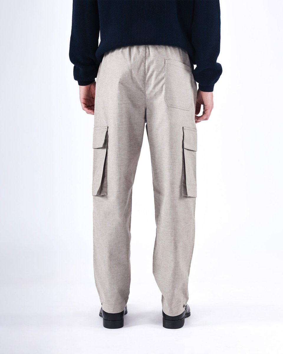 TAILORAEDGE Air Relaxed Cargo Pant In Ash Beige