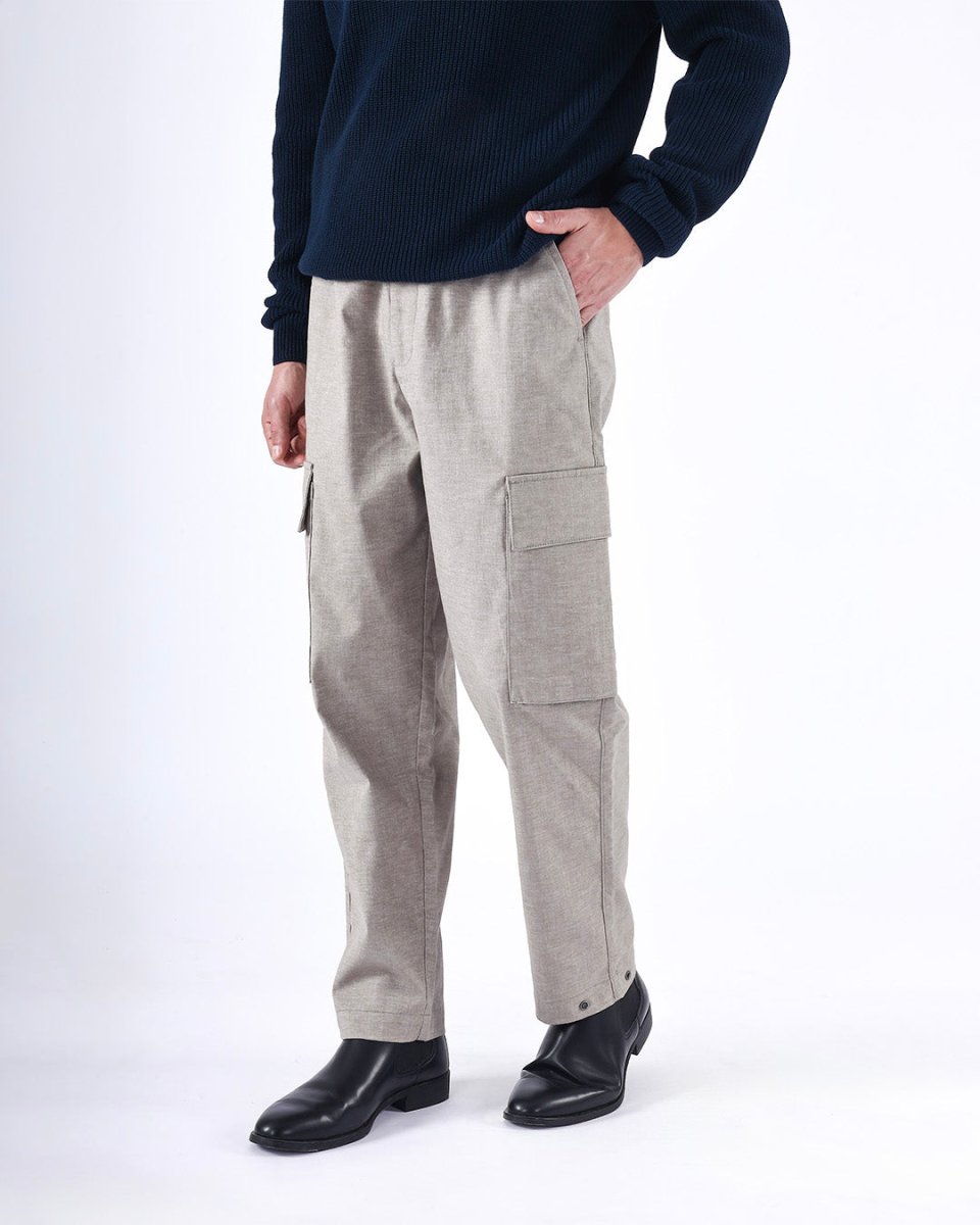TAILORAEDGE Air Relaxed Cargo Pant In Ash Beige