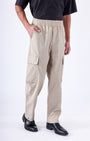 TAILORAEDGE Air Relaxed Cargo Pant In Beige