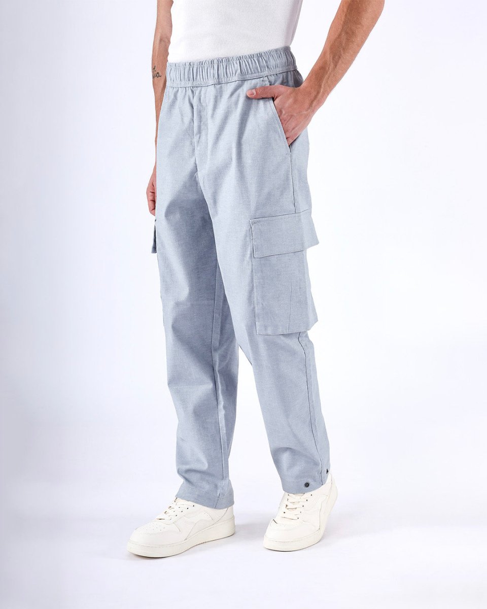 TAILORAEDGE Air Relaxed Cargo Pant In Blue